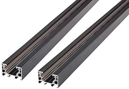 ریل های چراغ ریلی RAL3002، سیستم ریلی تک مداره Halo، 3 فوت در هر ریل، 2 ریل در هر بسته (مجموع 6 فوت)، مشکی