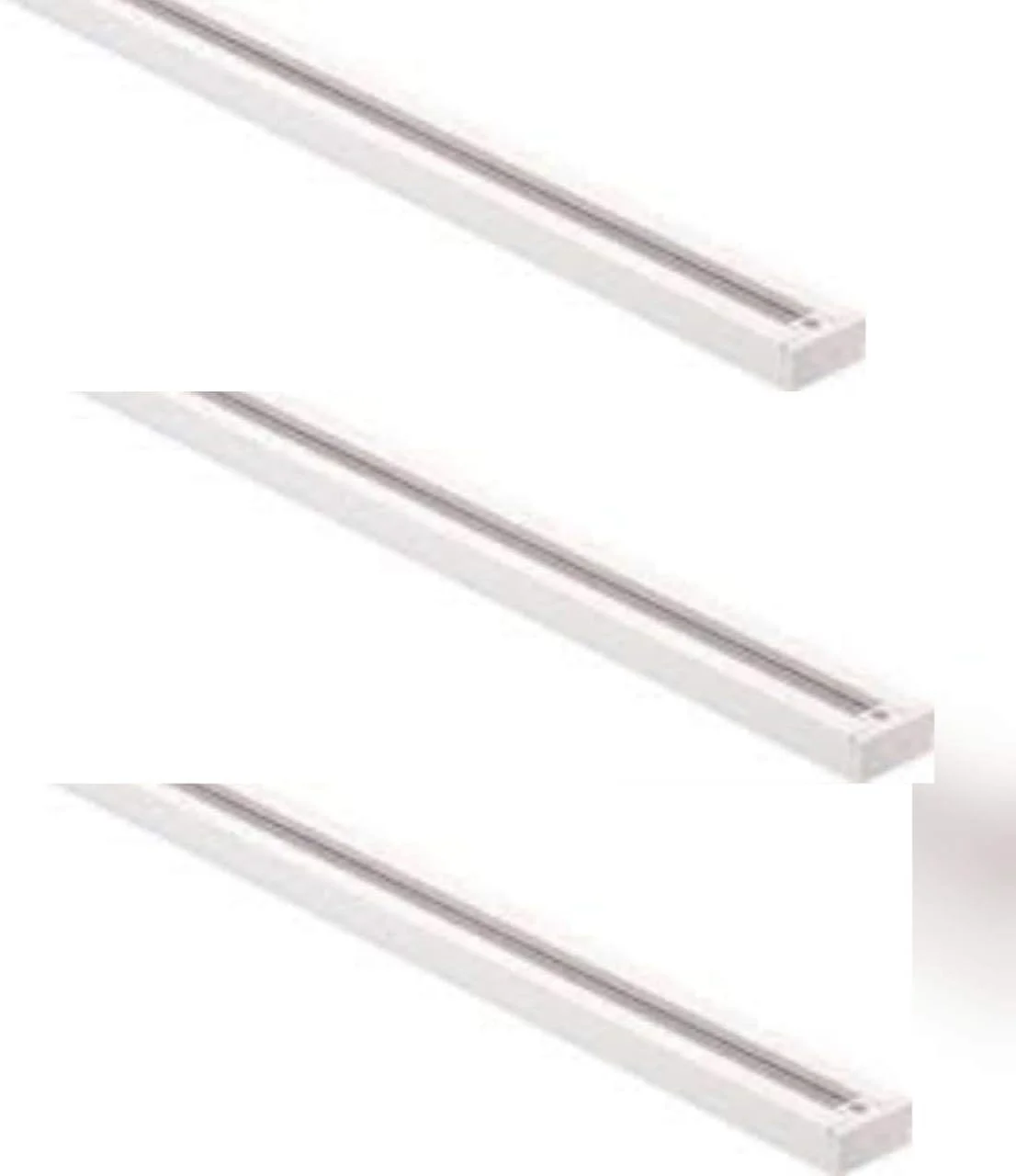 ریل یک متری مناسب چراغ های ریلی LED، رنگ سفید (بسته 3 عددی)