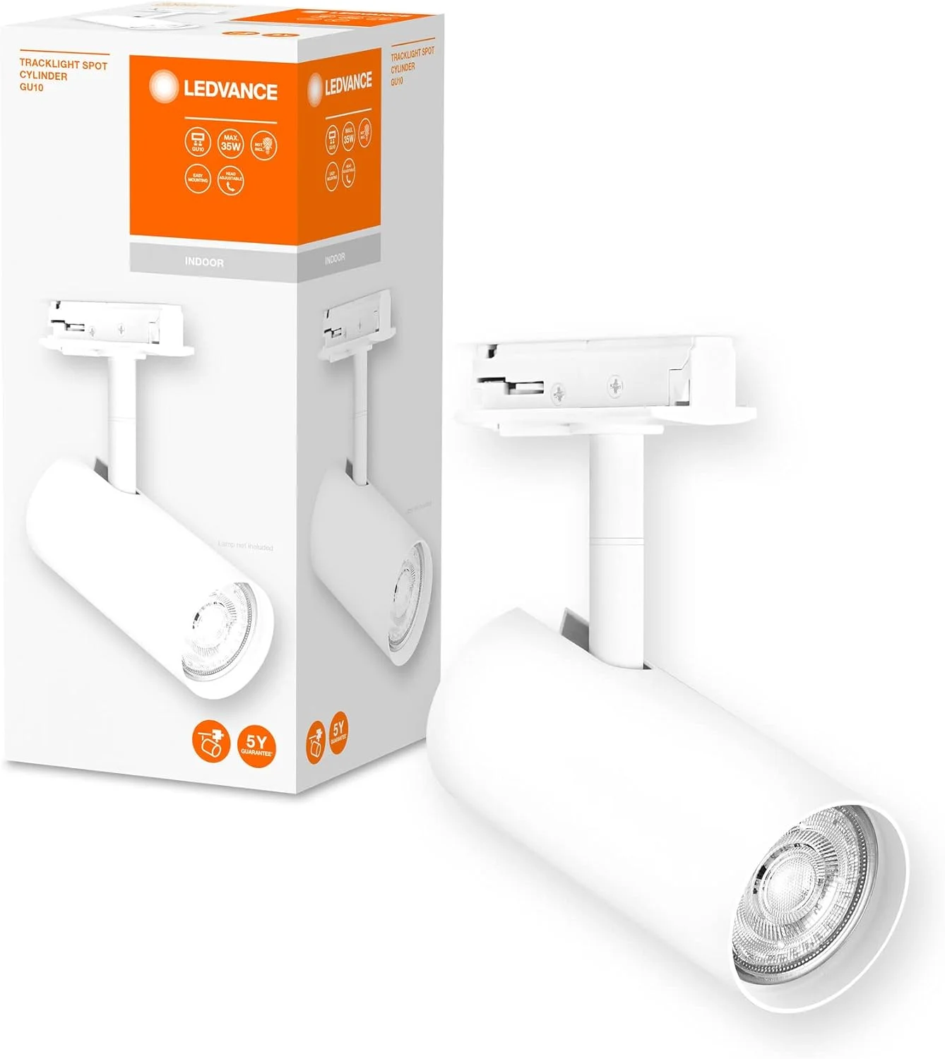 چراغ ریلی LEDVANCE، رنگ سفید، با پایه GU10، قابل نصب با لامپ معمولی یا هوشمند، هوشمند، WiFi، طراحی مدرن، محافظت IP20