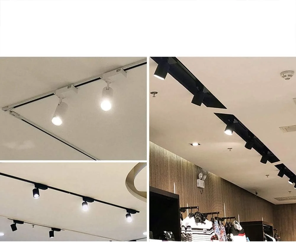 چراغ ریلی 6 طرفه، چراغ دیواری چرخشی LED، چراغ سقفی 3 * 1 متری، مناسب برای روشنایی آشپزخانه و کافه، 180 وات نور سفید