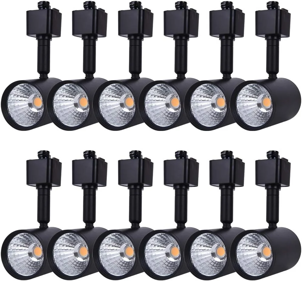 میرریا بسته ۱۲ عددی چراغ ریلی LED سازگار با ریل تک مداره نوع H، چراغ سقفی برای نورپردازی تاکیدی، آثار هنری دیواری، نورپردازی نمایشگاهی، 6.5 وات، 3000 کلوین، سفید گرم، 24 درجه، رنگ مشکی میرریا بسته ۱۲ عددی چراغ ریلی LED سازگار با ریل تک مداره نوع H، چراغ سقفی برای نورپردازی تاکیدی، آثار هنری دیواری، نورپردازی نمایشگاهی، 6.5 وات، 3000 کلوین، سفید گرم، 24 درجه، رنگ مشکی