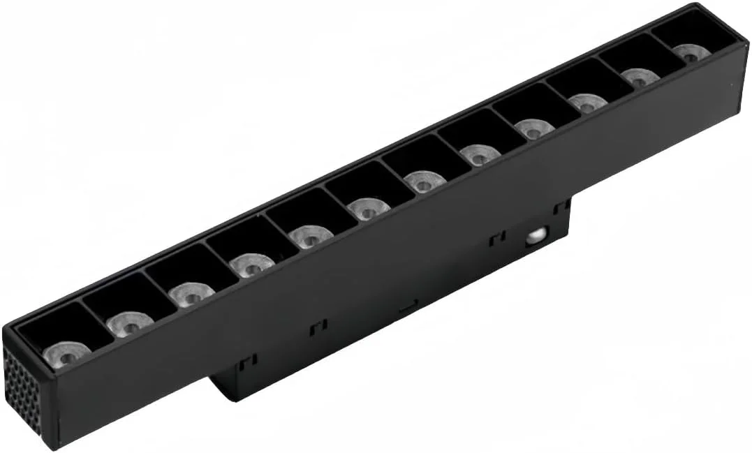 چراغ ریلی مگنتی 12 وات با قابلیت نصب چندگانه: روکار، آویز، توکار، ریل مگنتی آلومینیومی 1 متری، 2 متری، 3 متری، نورافکن و سیستم های نور نقطه ای 4000K (H/ چراغ ریلی 12 وات)