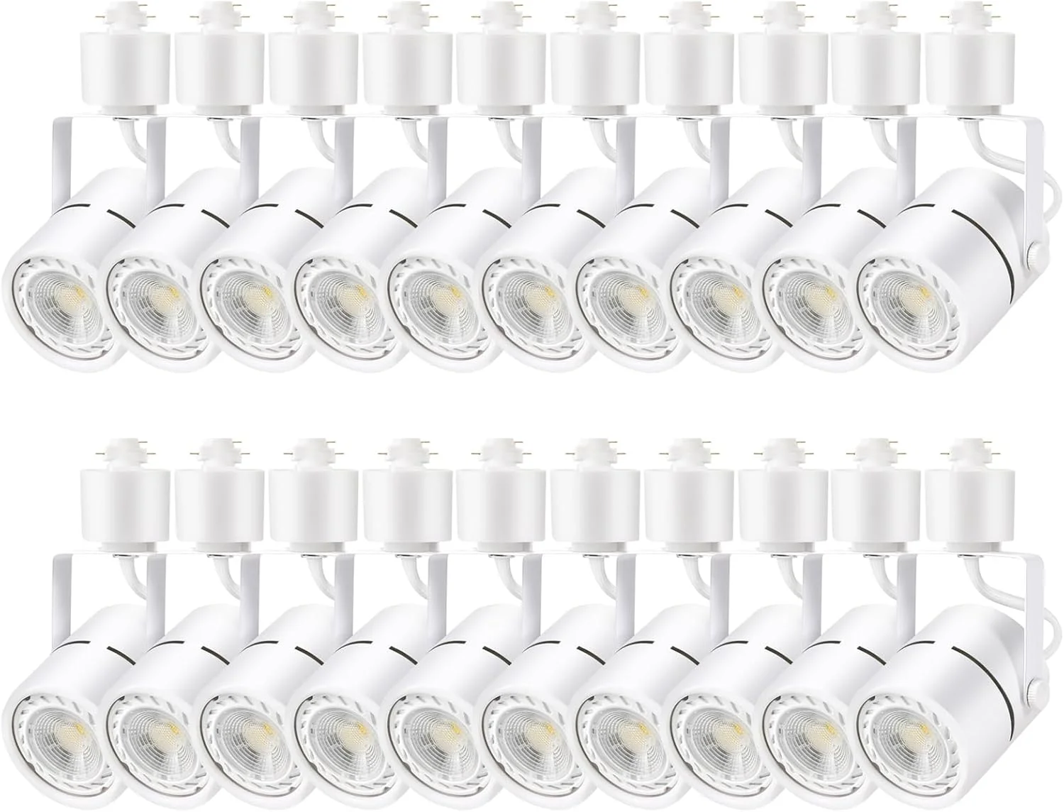 چراغ های ریلی ال ای دی 10 واتی Motrackcao، چراغ های ریلی قابل تنظیم برای آثار هنری خرده فروشی، سفید سرد، 4000K-H، 1000LM-120V، زاویه 24 درجه، نوع هالو (سفید)