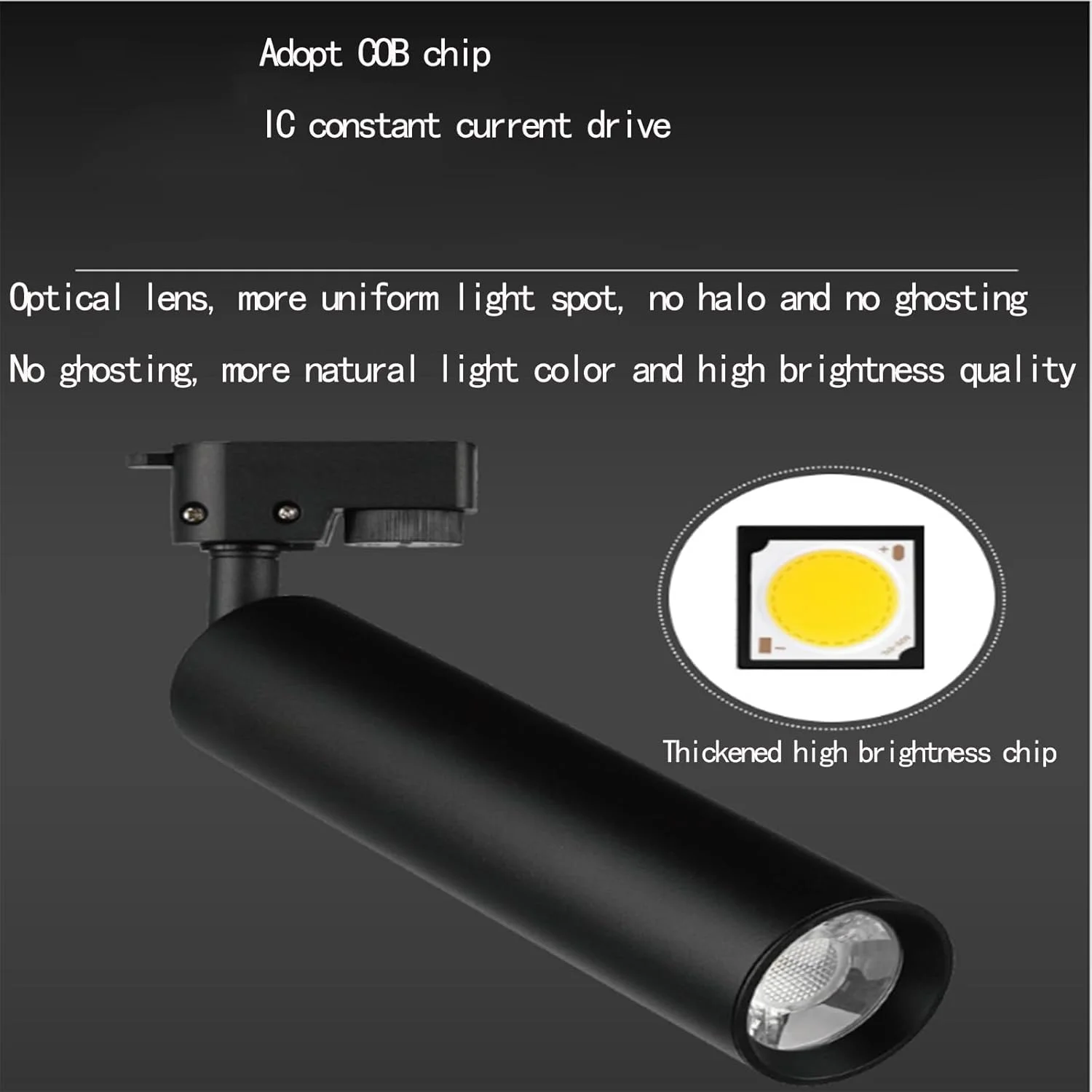 کیت نورپردازی ریلی 3 چراغه، چراغ سقفی نقطه ای، چراغ های سقفی داخلی 3 چراغ ال ای دی، چراغ سقفی مناسب برای آشپزخانه، حمام، اتاق خواب، راهرو