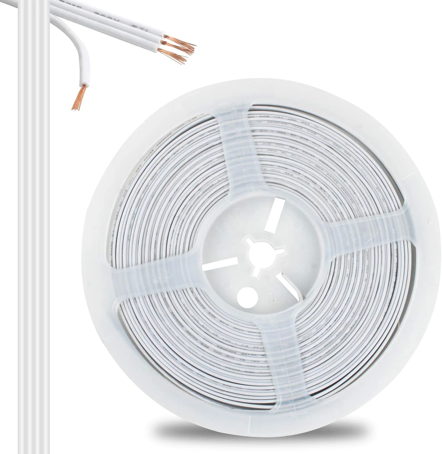 سیم کابل نوار چراغ ال ای دی 4 پین RGBZONE، 10 متری، سیم برق ال ای دی گیج 22، سیم کابل افزایش دهنده رسانا برای نوار ال ای دی RGB 5050 3528، پلاستیک پی وی سی انعطاف پذیر (سفید)