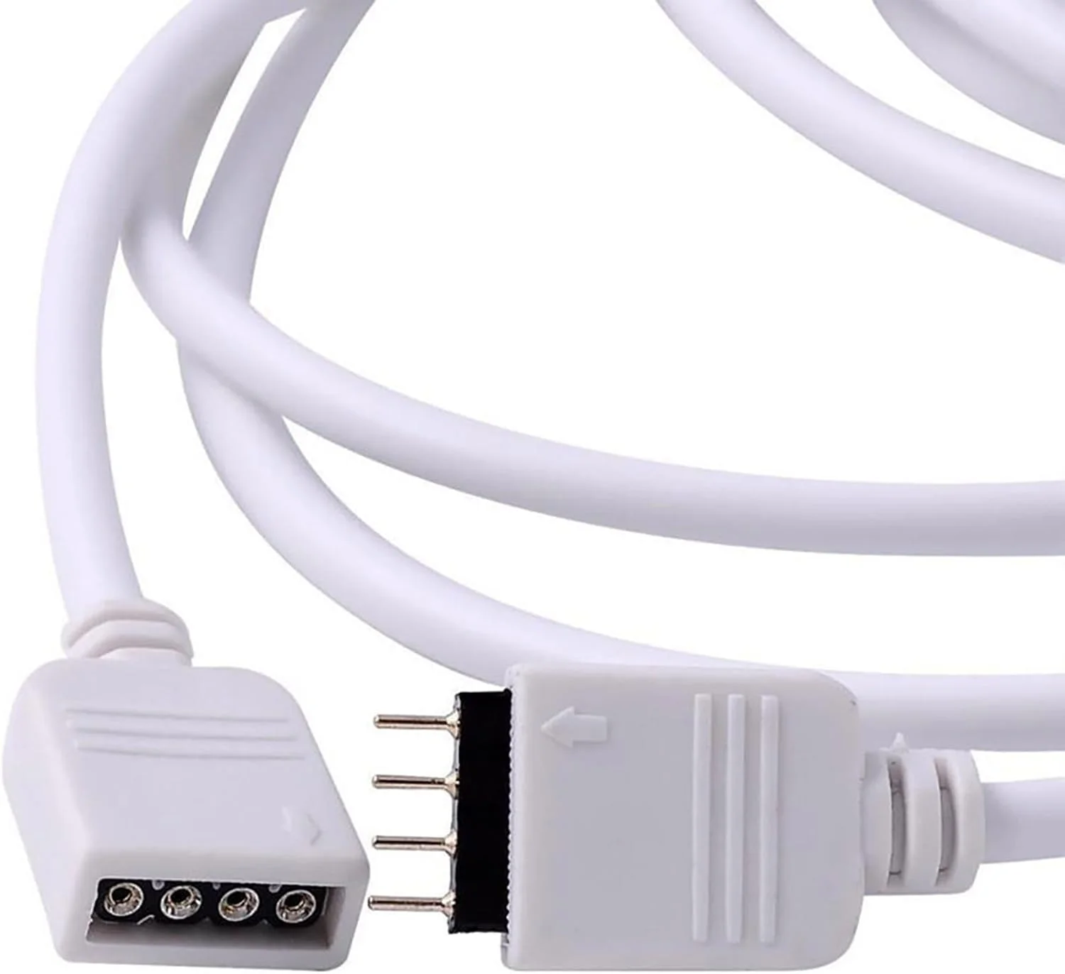 آر جی بی زون، بسته 2 عددی کابل افزایش طول 2 متری، اتصال مادگی به نوار ال ای دی اس ام دی 5050 آر جی بی به همراه 4 عدد کانکتور 4 پین رایگان