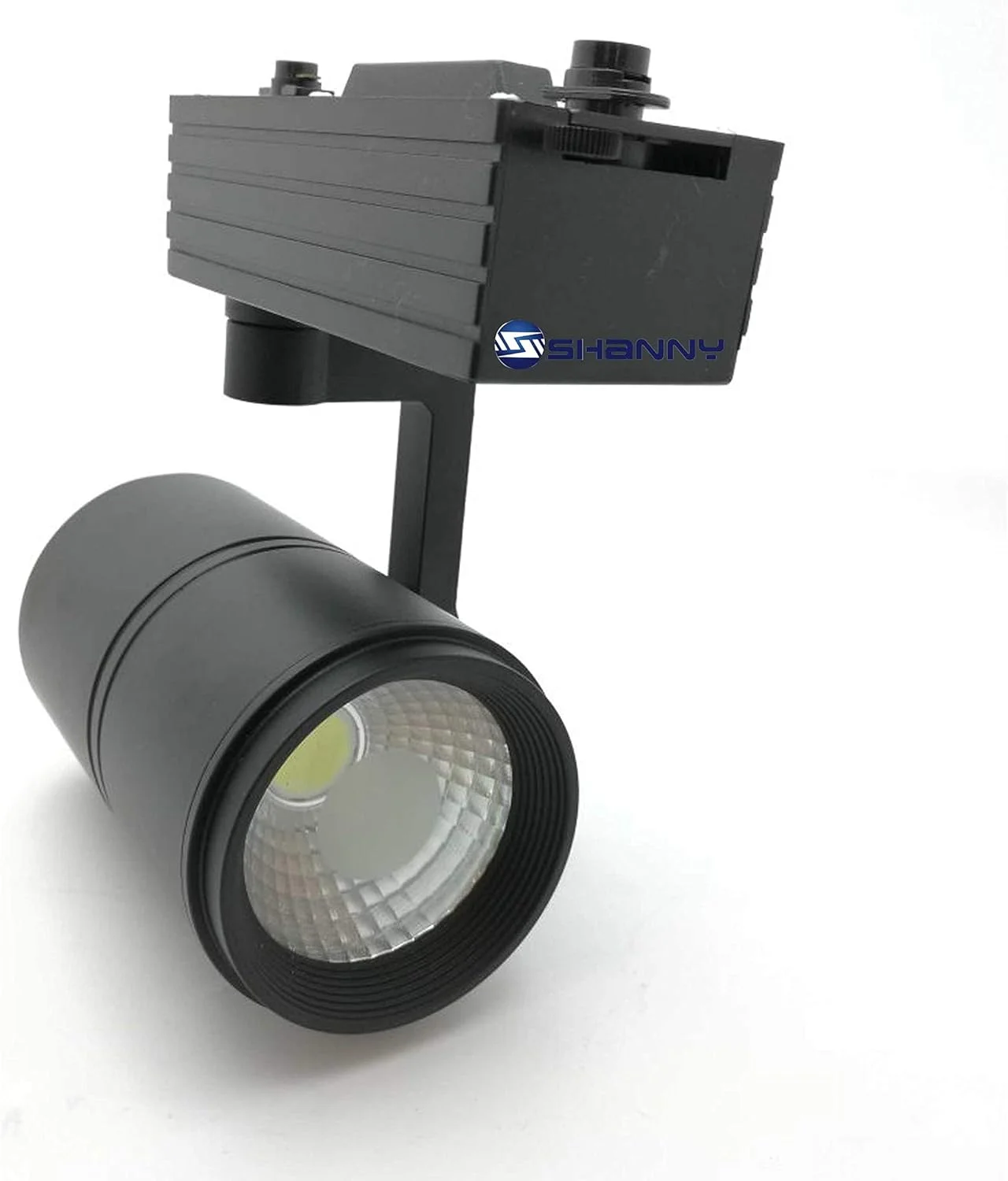 نورپردازی ریلی ال ای دی قابل تنظیم شنی، بدنه مشکی، نور نقطه ای رنگ سفید مناسب برای نورپردازی متمرکز فروشگاه