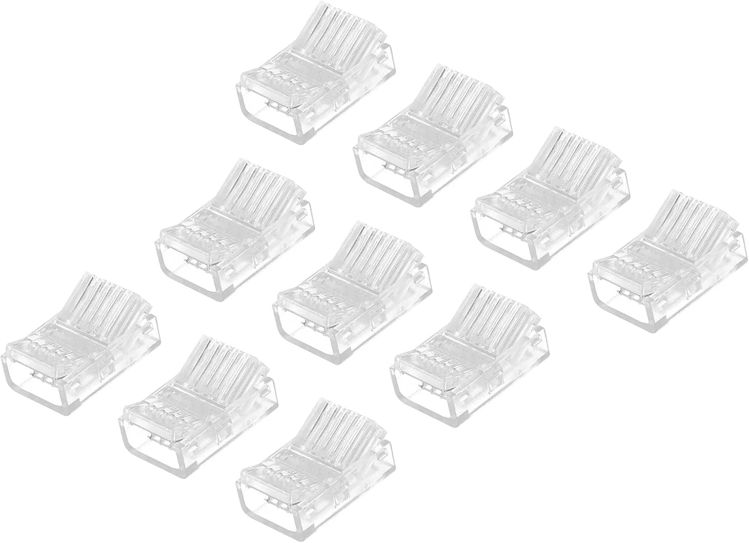 اتصال دهنده نوار LED پنج پین، اتصال دهنده های LED 12 میلی متری برای چراغ های نواری، گیره های RGB بدون سیم برای اتصال روشنایی مسیر بدون شکاف نوار نور، بسته 15 عددی اتصال دهنده نوار LED پنج پین، اتصال دهنده های LED 12 میلی متری برای چراغ های نواری، گیره های RGB بدون سیم برای اتصال روشنایی مسیر بدون شکاف نوار نور، بسته 15 عددی