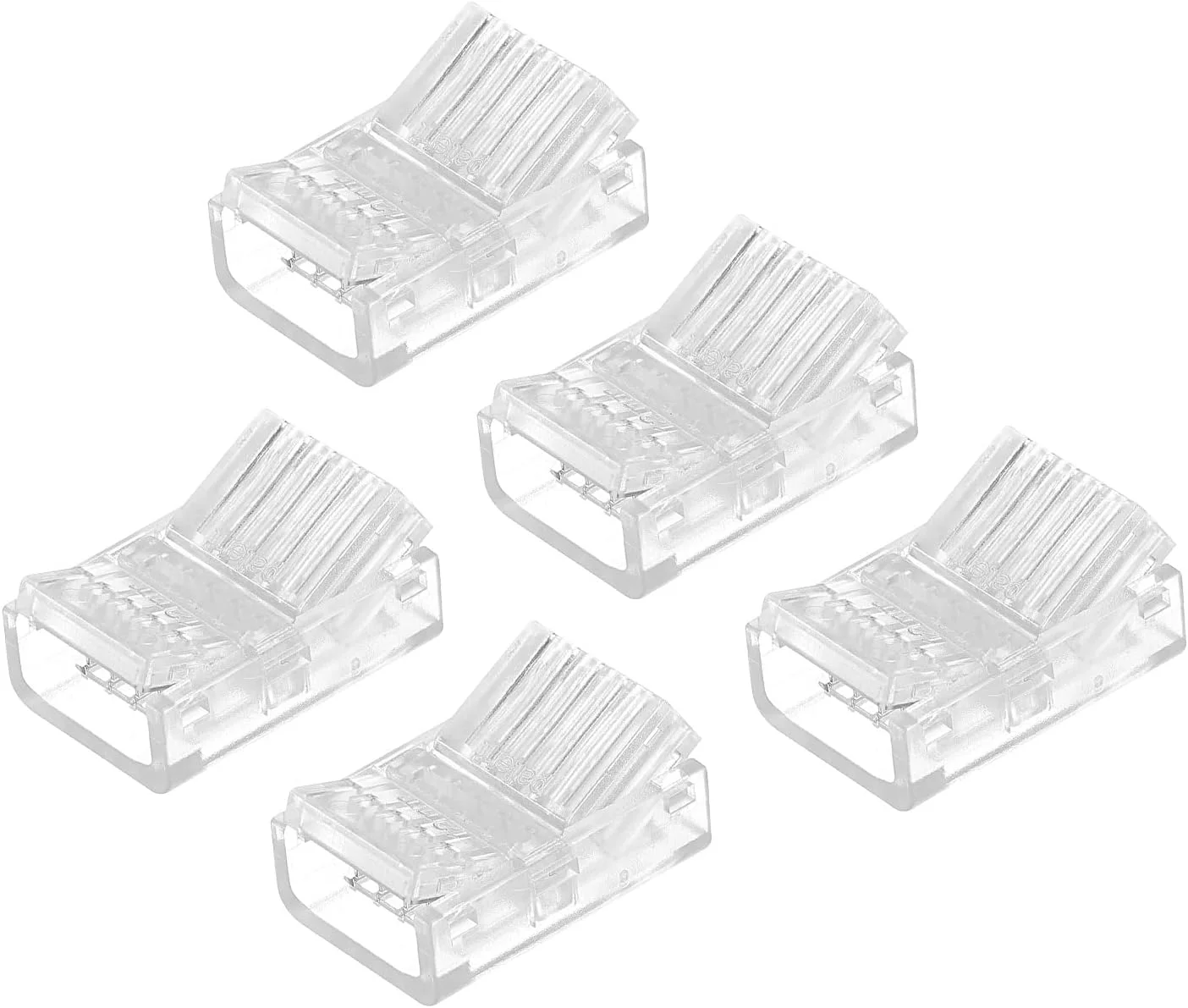 کانکتور نوار LED پنج پین، 12 میلیمتری برای نوارهای LED، گیرههای RGB بدون سیم برای اتصال بدون فاصله نوار نور، بسته 5 عددی کانکتور نوار LED پنج پین، 12 میلیمتری برای نوارهای LED، گیرههای RGB بدون سیم برای اتصال بدون فاصله نوار نور، بسته 5 عددی