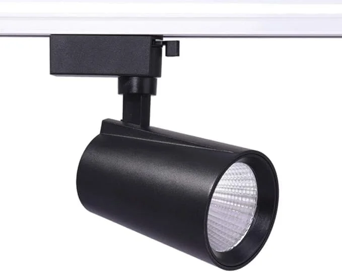 چراغ ریلی ال ای دی 30 وات COB – چراغ ریلی سقفی مشکی قابل تنظیم برای فروشگاه، گالری، دفتر و خانه – روشنایی تجاری کارآمد و روشن چراغ ریلی ال ای دی 30 وات COB – چراغ ریلی سقفی مشکی قابل تنظیم برای فروشگاه، گالری، دفتر و خانه – روشنایی تجاری کارآمد و روشن