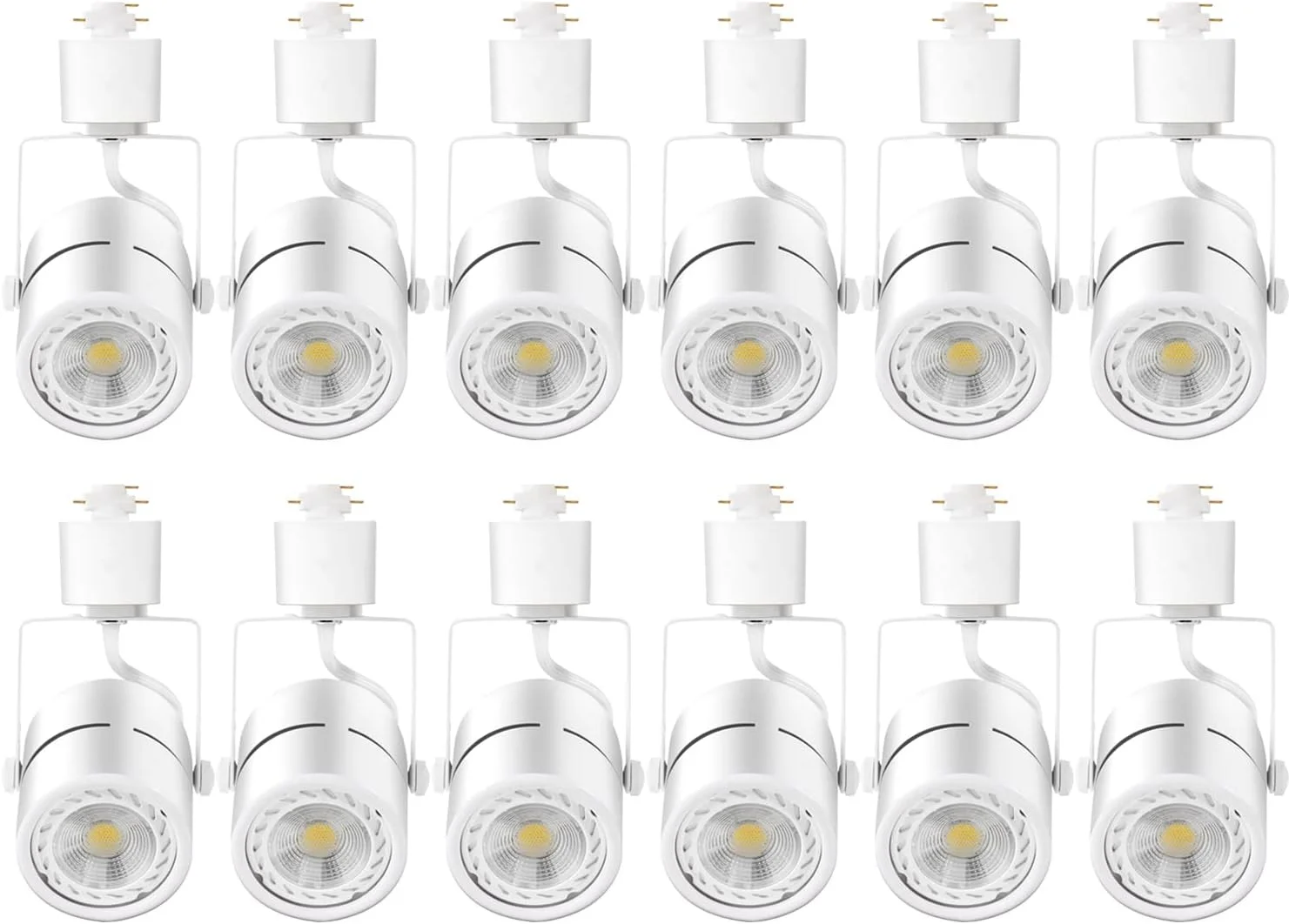 چراغ های ریلی LED 10 واتی، چراغ های ریلی LED قابل تنظیم برای نورپردازی تاکیدی آثار هنری خرده فروشی، 3000K نور سفید گرم، چراغ های ریلی نوع H - 120 ولت زاویه 24 درجه نوع هالو - بسته 12 عددی (سفید) چراغ های ریلی LED 10 واتی، چراغ های ریلی LED قابل تنظیم برای نورپردازی تاکیدی آثار هنری خرده فروشی، 3000K نور سفید گرم، چراغ های ریلی نوع H - 120 ولت زاویه 24 درجه نوع هالو - بسته 12 عددی (سفید)