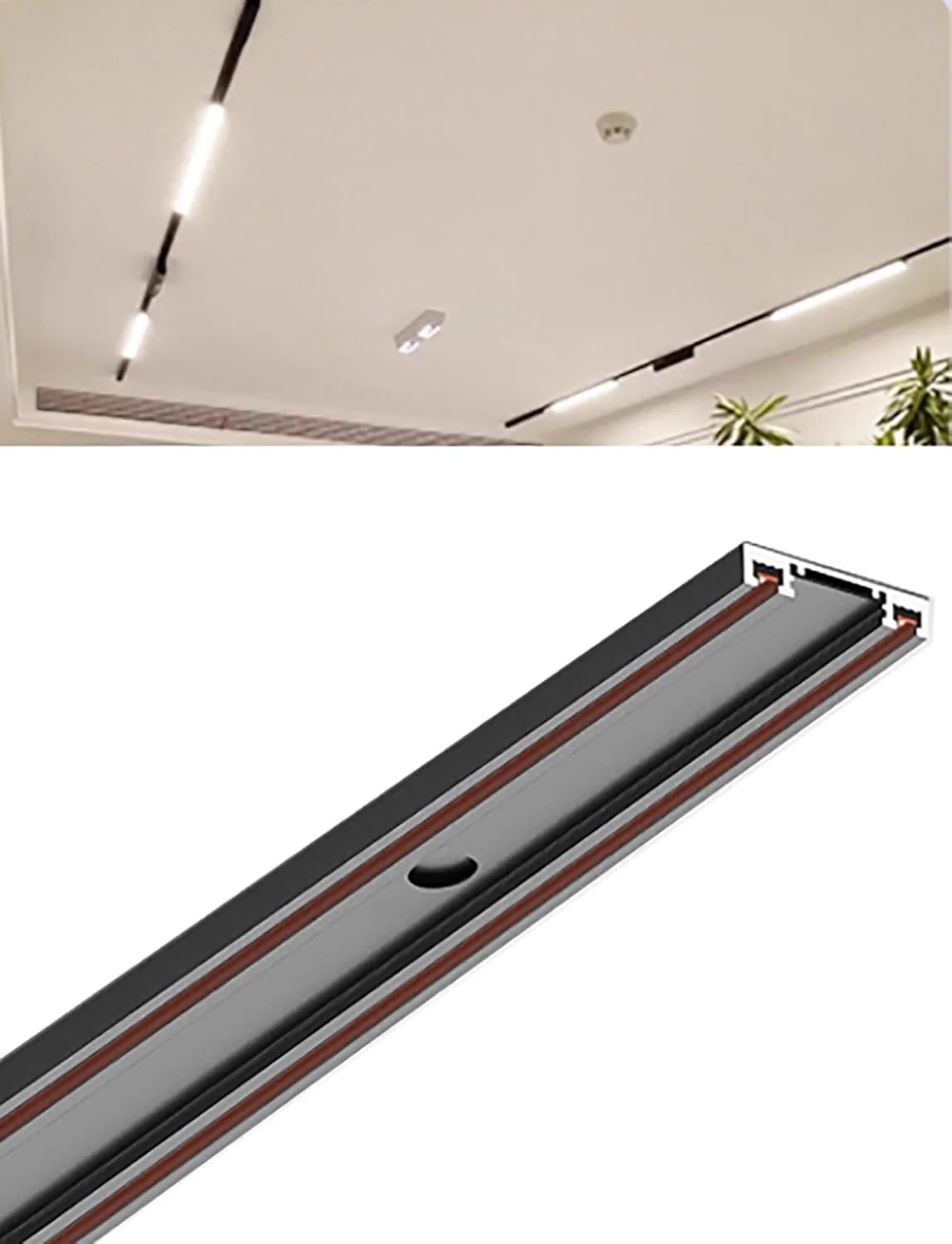 ریل مغناطیسی روکار برای چراغ های ال ای دی - ریل آلومینیومی سازگار با نورافکن های مغناطیسی، نصب آسان روی دیوار یا سقف (150 سانتی متر / 59 اینچ) ریل مغناطیسی روکار برای چراغ های ال ای دی - ریل آلومینیومی سازگار با نورافکن های مغناطیسی، نصب آسان روی دیوار یا سقف (150 سانتی متر / 59 اینچ)