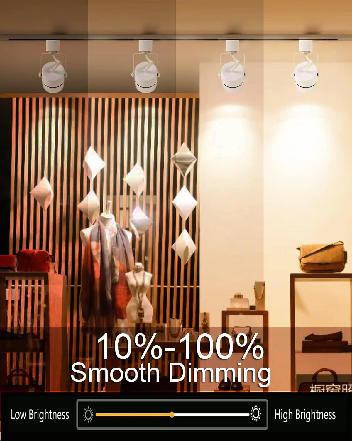 چراغ های ریلی LED 10 واتی، چراغ های ریلی LED قابل تنظیم برای نورپردازی تاکیدی آثار هنری خرده فروشی، 3000K نور سفید گرم، چراغ های ریلی نوع H - 120 ولت زاویه 24 درجه نوع هالو - بسته 12 عددی (سفید) چراغ های ریلی LED 10 واتی، چراغ های ریلی LED قابل تنظیم برای نورپردازی تاکیدی آثار هنری خرده فروشی، 3000K نور سفید گرم، چراغ های ریلی نوع H - 120 ولت زاویه 24 درجه نوع هالو - بسته 12 عددی (سفید)