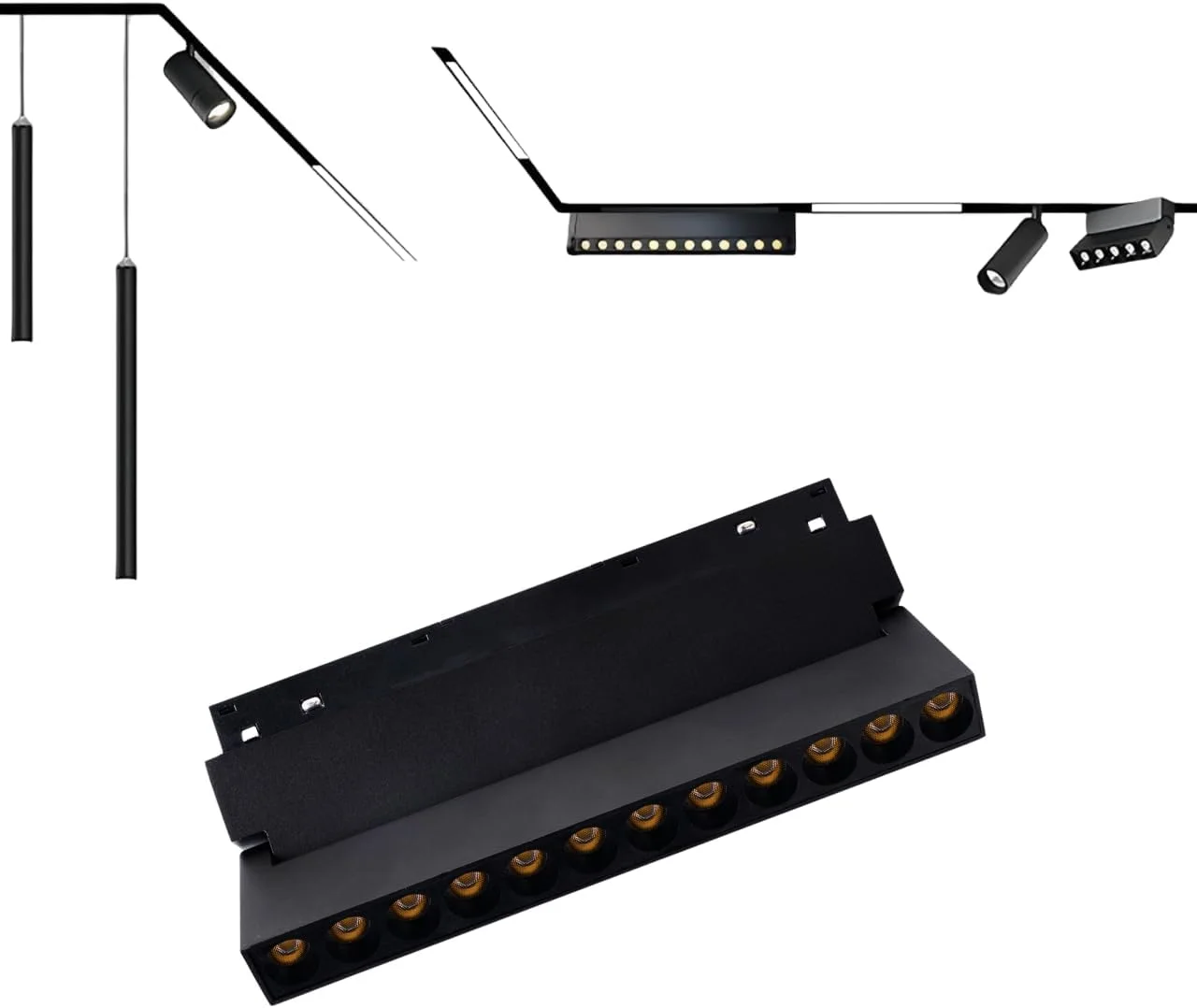 چراغ ریلی مغناطیسی تاشو 12 وات، آویز، توکار، آلومینیومی، 3000K چراغ ریلی مغناطیسی تاشو 12 وات، آویز، توکار، آلومینیومی، 3000K