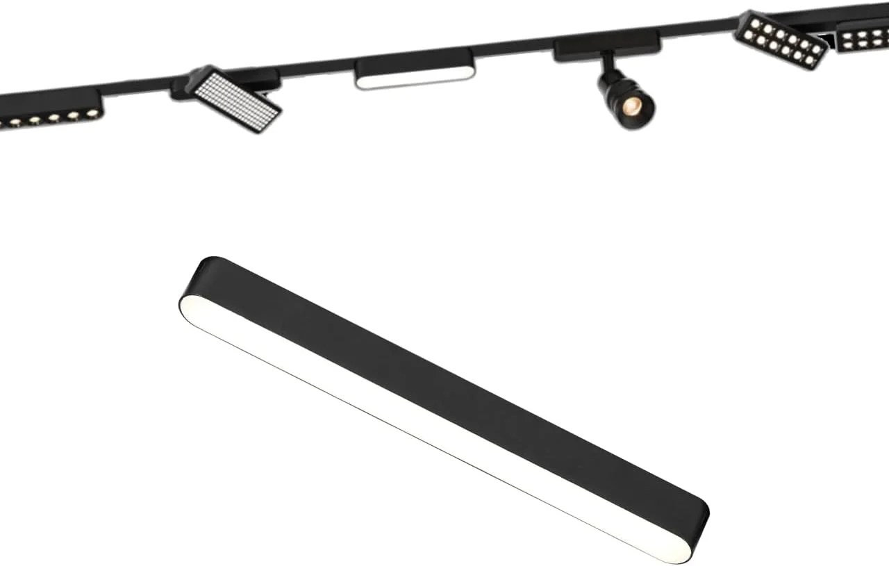 چراغ ریلی مغناطیسی فوق العاده نازک توکار آلومینیومی 24 میلی متری 3000K، 4000K (مشکی-4000K-257MM) چراغ ریلی مغناطیسی فوق العاده نازک توکار آلومینیومی 24 میلی متری 3000K، 4000K (مشکی-4000K-257MM)