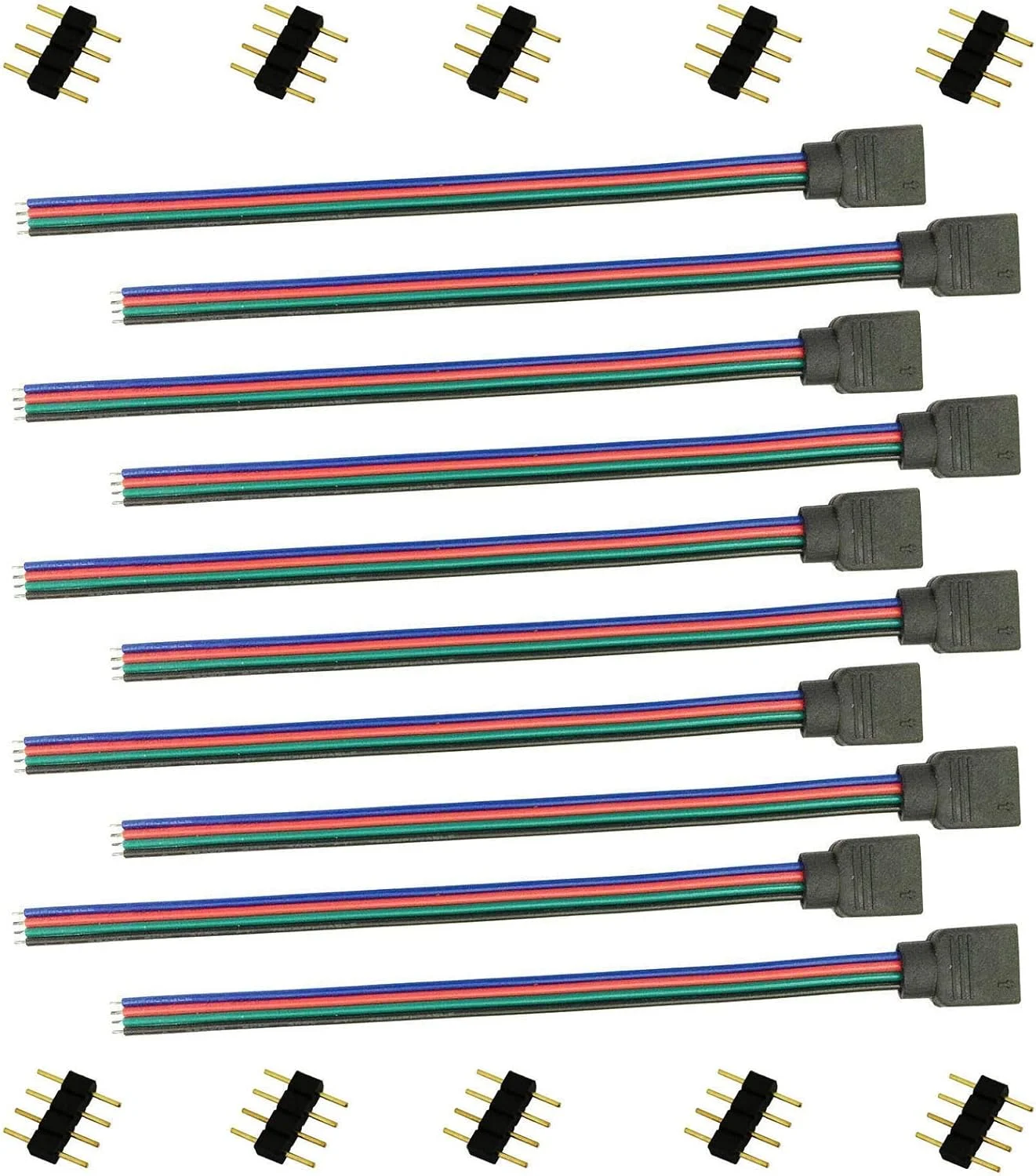 کابل اتصال نوار LED چهار پین RGB ترونیکس پرو، کابل اتصال مادگی کنترلر LED، سیم جامپر نوار LED به نوار LED برای SMD 5050 3528 2835 نوار LED انعطاف پذیر - 15 سانتی متر (10 عدد) کابل اتصال نوار LED چهار پین RGB ترونیکس پرو، کابل اتصال مادگی کنترلر LED، سیم جامپر نوار LED به نوار LED برای SMD 5050 3528 2835 نوار LED انعطاف پذیر - 15 سانتی متر (10 عدد)