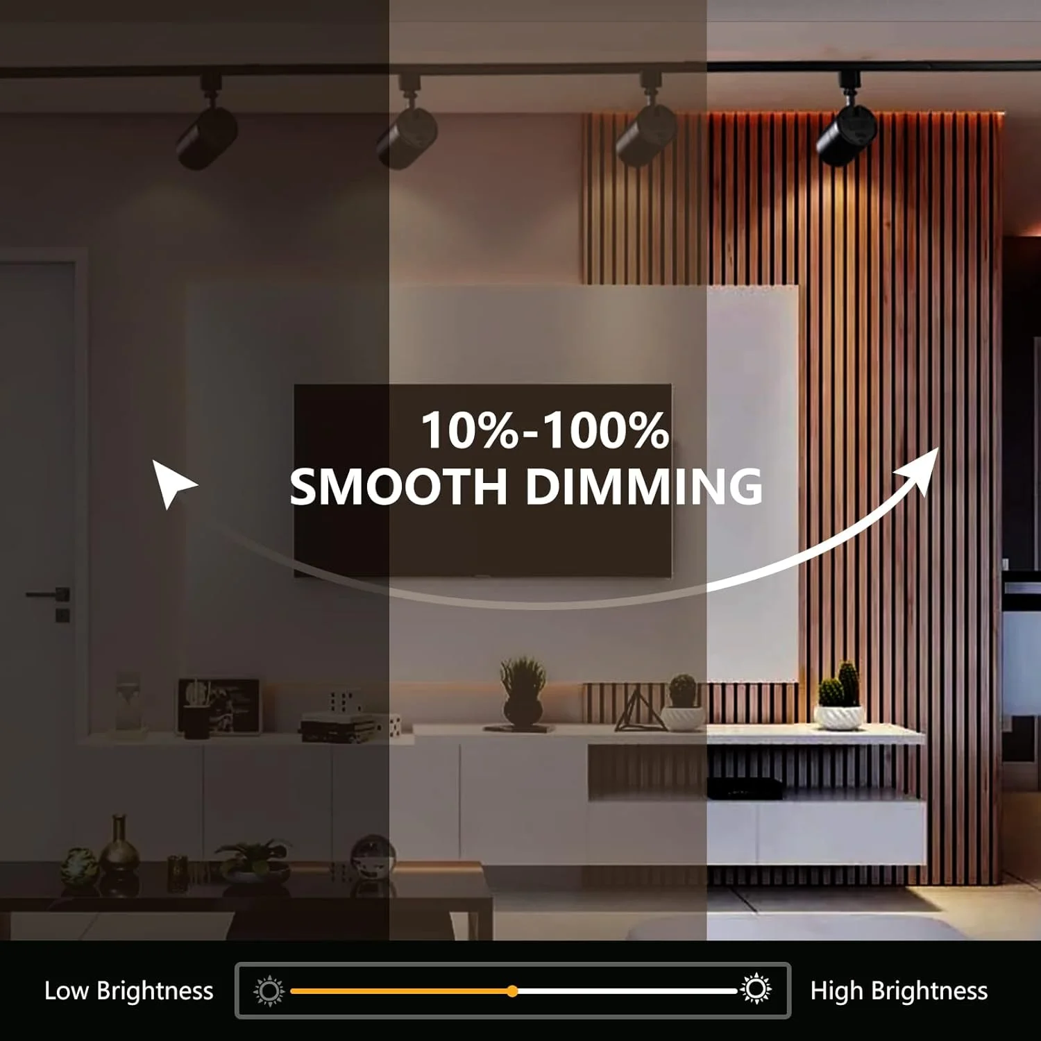 چراغ های ریلی 20 واتی VANoopee با قابلیت تنظیم رنگ و نور، بدون سوسو زدن، مناسب برای نورپردازی تاکیدی، فروشگاه ها، آشپزخانه و سقف، نوع H، بسته 4 عددی - CRI90+، زاویه 36 درجه، 2000 لومن، مشکی