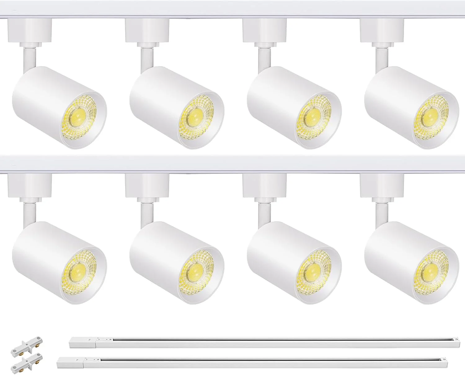 کیت نورپردازی ریلی LED هشت شاخه VANoopee با ریل های نوع H به طول 2 متر، چراغ های ریلی دیمرپذیر، چراغ سقفی نقطه ای روشن برای نورپردازی تاکیدی آشپزخانه و آثار هنری، 3000K نور سفید گرم، بدون سوسو، 10 وات 800 لومن، سفید کیت نورپردازی ریلی LED هشت شاخه VANoopee با ریل های نوع H به طول 2 متر، چراغ های ریلی دیمرپذیر، چراغ سقفی نقطه ای روشن برای نورپردازی تاکیدی آشپزخانه و آثار هنری، 3000K نور سفید گرم، بدون سوسو، 10 وات 800 لومن، سفید