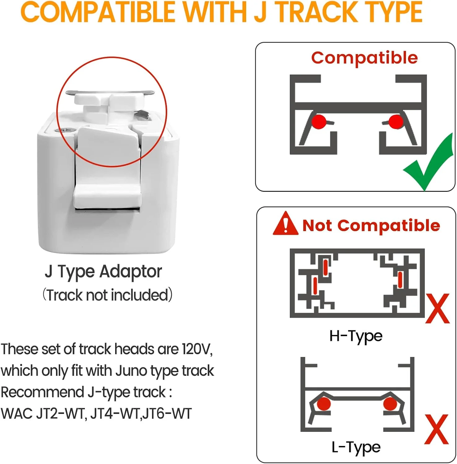 بسته 8 عددی چراغ ریلی نوع J، چراغ های ریلی LED دیمرپذیر 10 واتی برای جایگزینی چراغ های ریلی Juno، نورافکن سقفی سفید گرم 3000K، بدون سوسو CRI90+ 24° 800lm سفید بسته 8 عددی چراغ ریلی نوع J، چراغ های ریلی LED دیمرپذیر 10 واتی برای جایگزینی چراغ های ریلی Juno، نورافکن سقفی سفید گرم 3000K، بدون سوسو CRI90+ 24° 800lm سفید