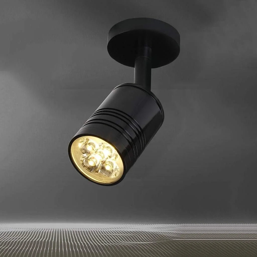 چراغ دیواری ال ای دی مینی 5 وات ZHANGBD با قابلیت تنظیم زاویه، مناسب برای نورپردازی پس زمینه دیوار، آثار هنری و تاج تخت (رنگ: مشکی، اندازه: 5 وات)