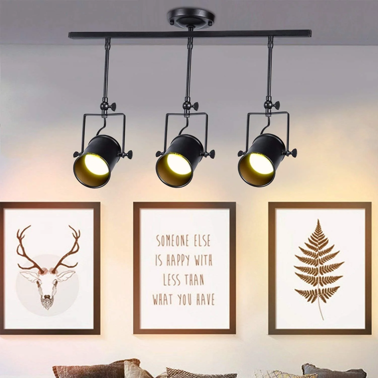 چراغ سقفی قابل تنظیم ZHANGBD با یک سر، چراغ ریلی، چراغ سقفی مدرن (رنگ: 1 سر)