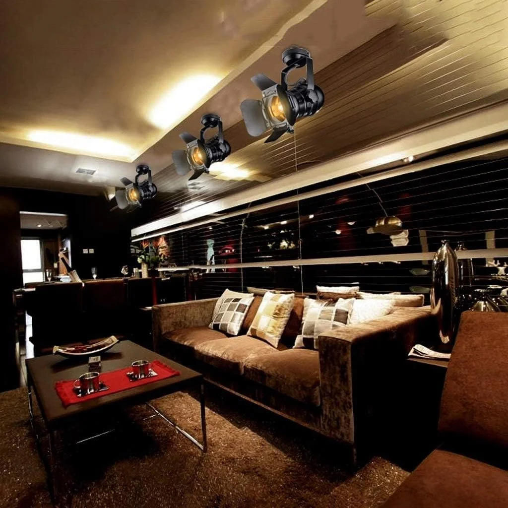 چراغ دیواری آهن صنعتی وینتیج با پایه سقفی E27، مناسب برای نورپردازی فروشگاه، چراغ آویز LED و چراغ های سقفی برای نورپردازی منزل