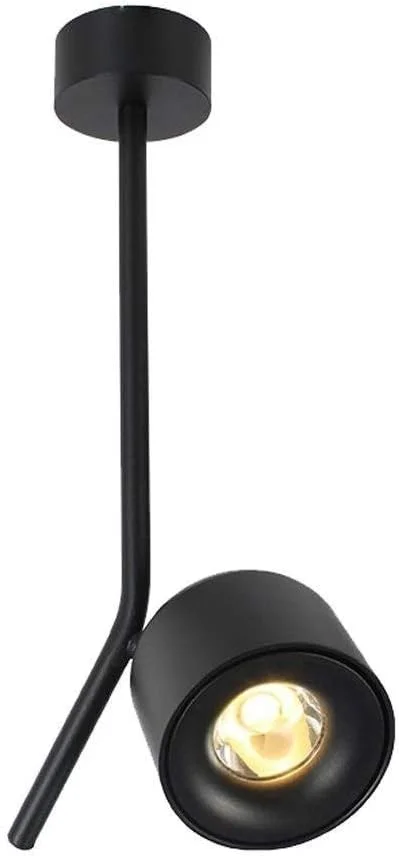 چراغ ال ای دی 7 وات داخلی، چراغ دیواری، چراغ سقفی، چراغ کابینتی برای دفتر، ویترین، خانه، تصویر، دیوار (رنگ: مشکی)