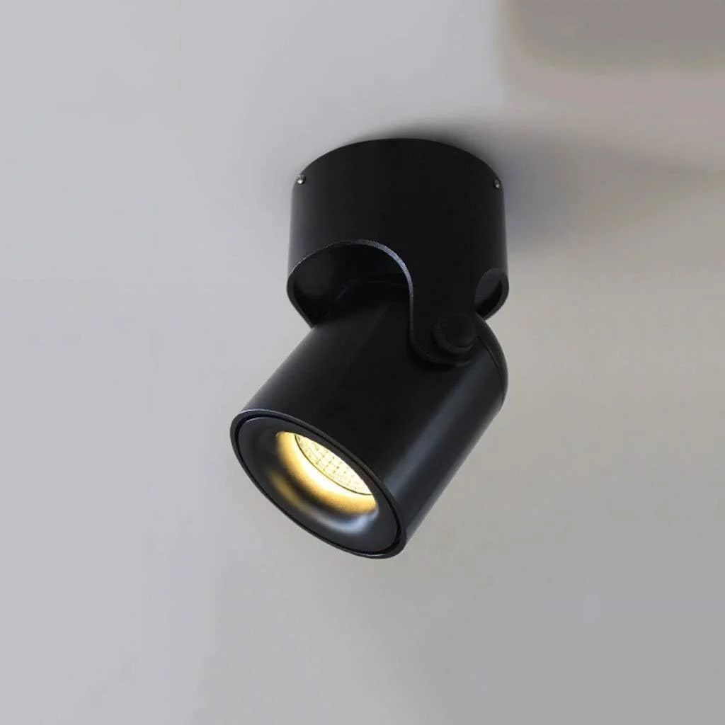 چراغ دیواری ال ای دی 3 وات ZHANGBD برای اتاق خواب، با سر چراغ ال ای دی تک قابل تنظیم 180 درجه، مناسب برای آشپزخانه (COB) (رنگ: مشکی)