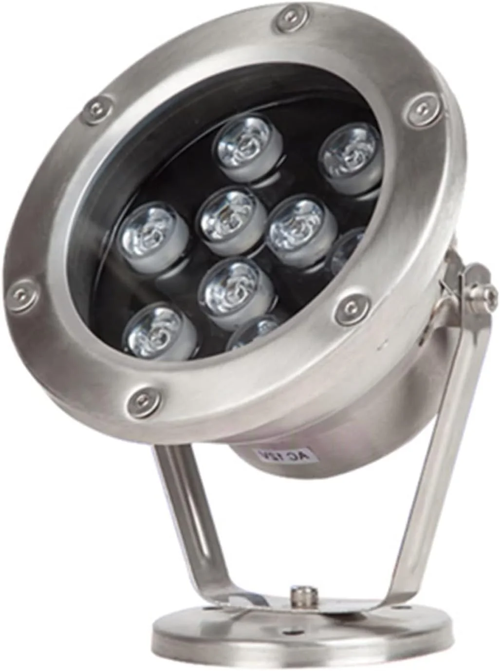 نورافکن زیرآبی 12 ولت - چراغ فواره زیر آب LED، چراغ استخر ضد زنگ IP68، چراغ های زیر آب ضد آب نقره ای 6-54 وات، برای نورپردازی فواره باغ (رنگ : Gr)