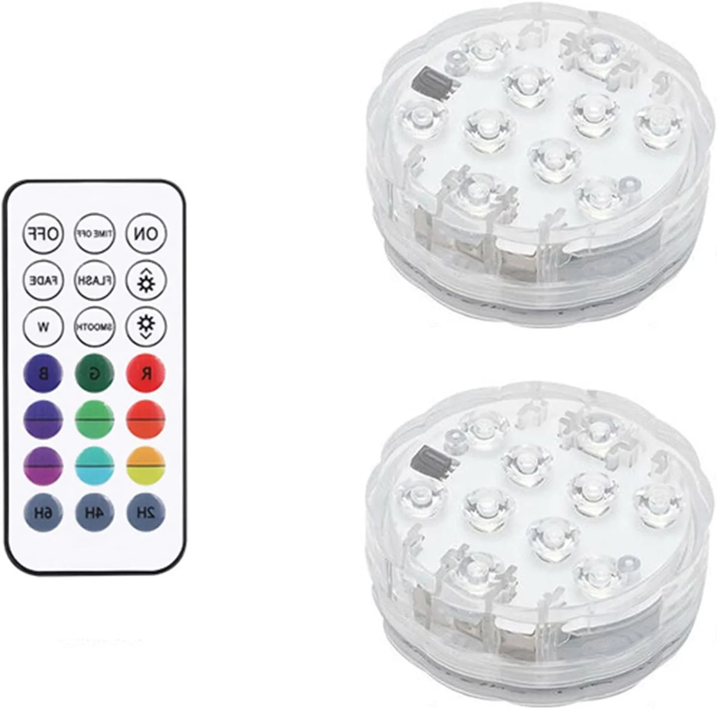 چراغ RGB تغییر رنگ - چراغ های LED ضد آب زیر آب، با ریموت RF چراغ حلقه ای LED برای فواره، باغ، پاسیو، پله ها، نورپردازی استخر