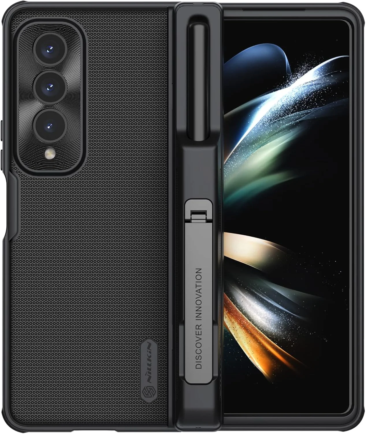 قاب محافظ گوشی موبایل نیلکین مدل Super Frosted مناسب برای گوشی سامسونگ گلکسی زد فولد 4 - مشکی