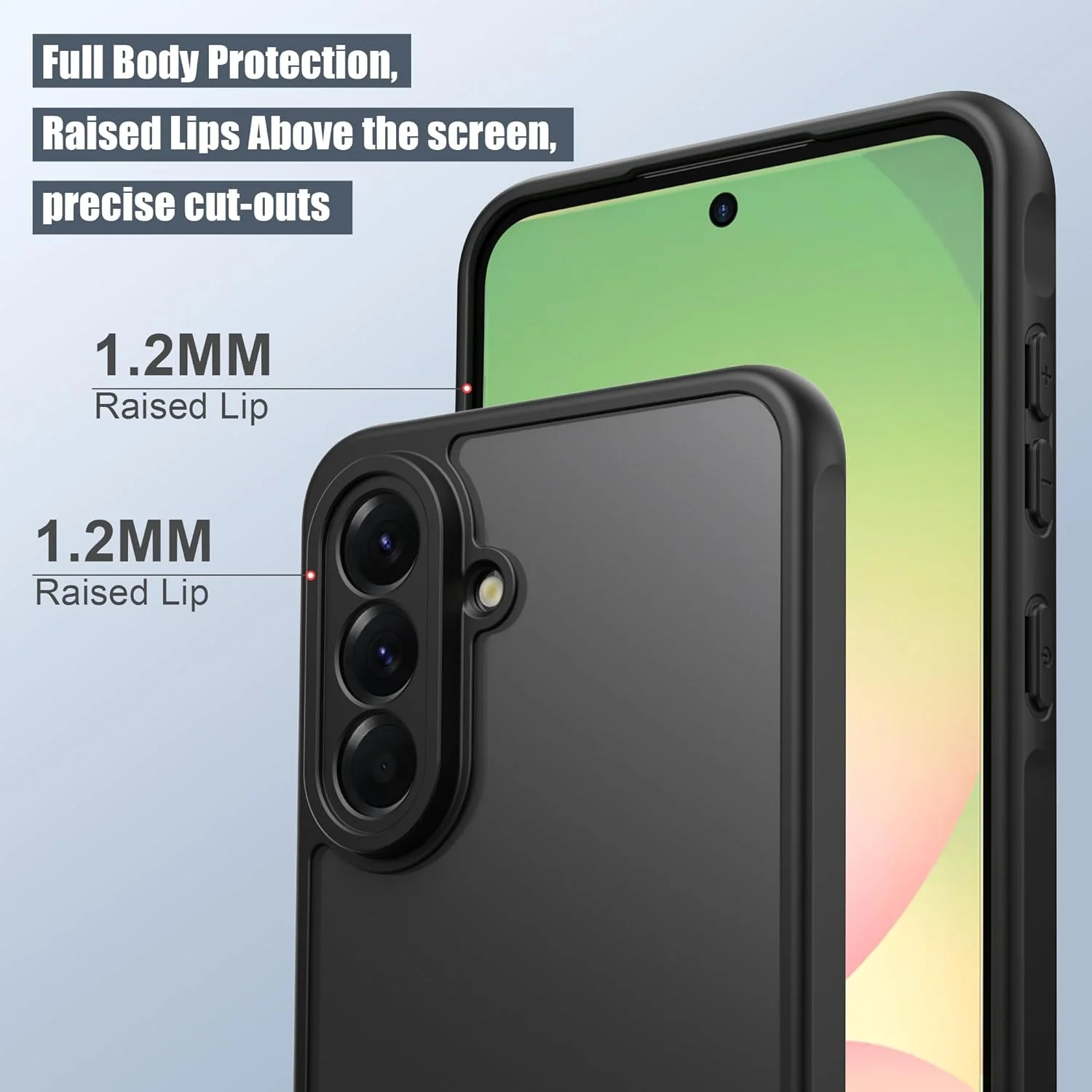 قاب مات گوشی سامسونگ گلکسی A56، کاور پشتی نیمه شفاف و مات، محافظت در برابر ضربه برای گوشی موبایل سامسونگ گلکسی A56 (گلکسی A56)