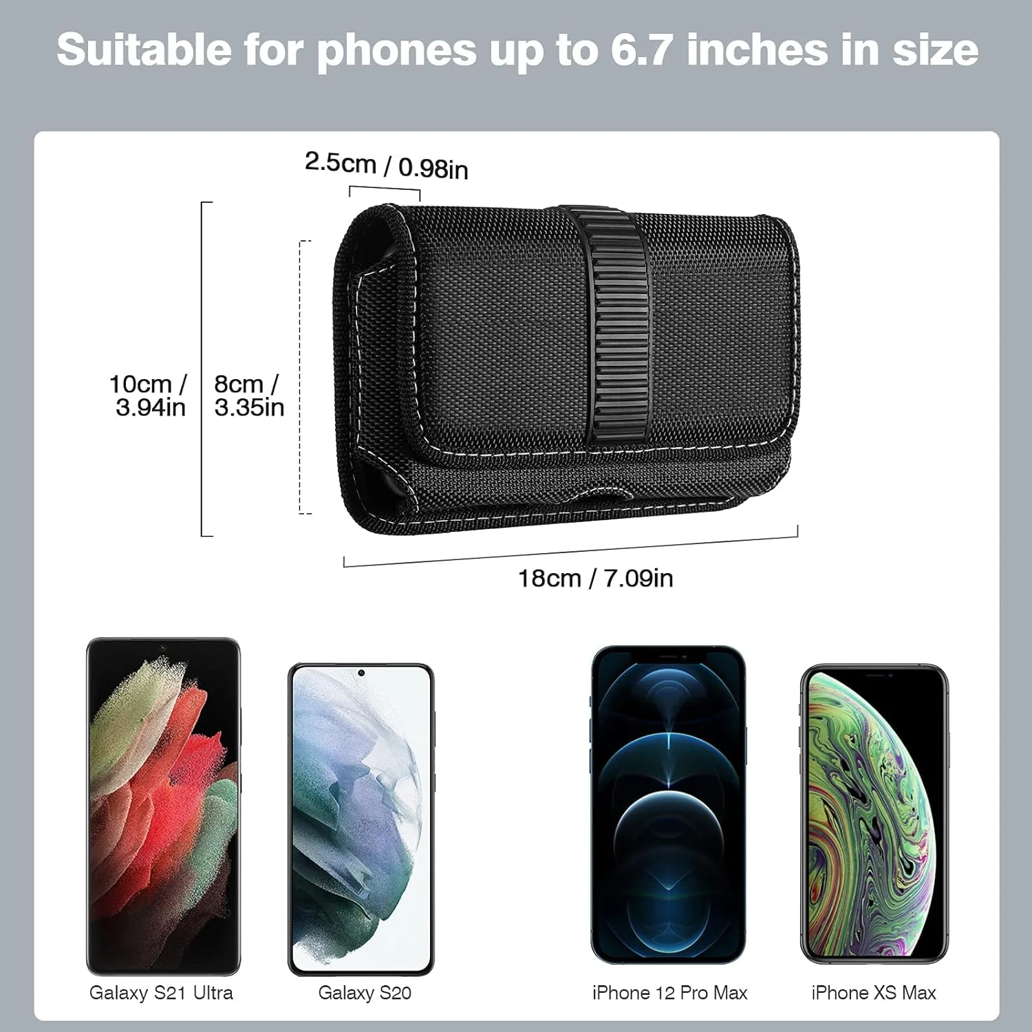 کیف کمری موبایل GraGra، کیف کمری نایلونی، کیف کمری موبایل با ظاهر استریوسکوپی جدید مناسب برای آیفون 13 پرو / 13/12 / 12 پرو / 11 / سامسونگ S21 / S10 / S9 / S8 کیف کمری موبایل GraGra، کیف کمری نایلونی، کیف کمری موبایل با ظاهر استریوسکوپی جدید مناسب برای آیفون 13 پرو / 13/12 / 12 پرو / 11 / سامسونگ S21 / S10 / S9 / S8