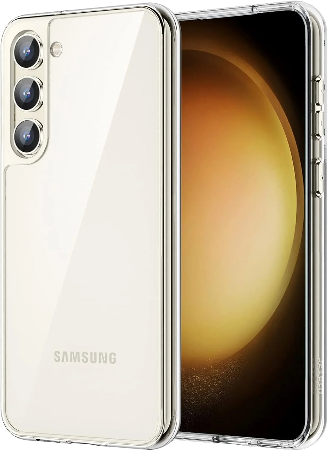 کاور محافظ گوشی JETech برای سامسونگ گلکسی S23 5G سایز 6.1 اینچ، ضد زردی، ضد ضربه، پوشش محافظ تلفن، پشت PC سخت ضد خش (شفاف)