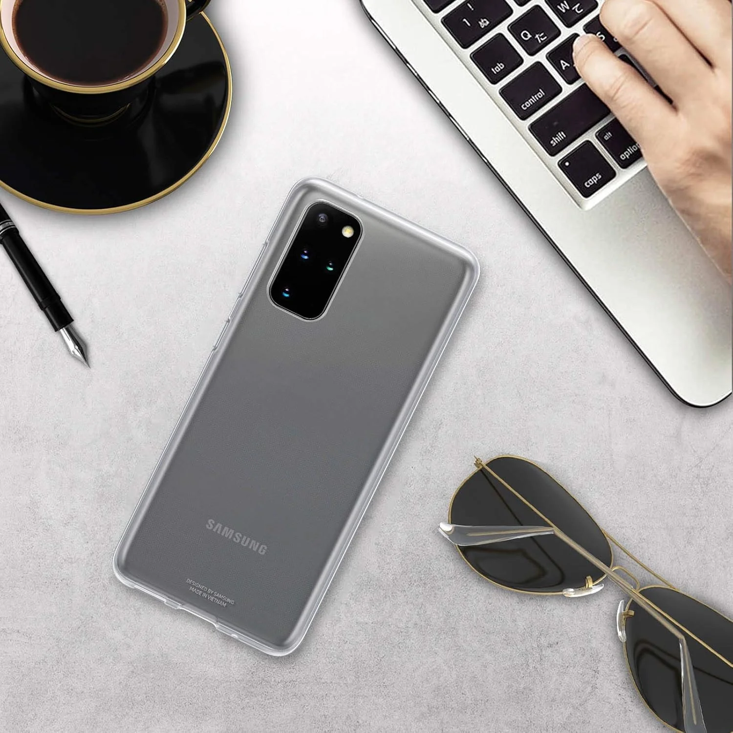 قاب محافظ شفاف اصلی سامسونگ گلکسی اس 20 پلاس 5G قاب محافظ شفاف اصلی سامسونگ گلکسی اس 20 پلاس 5G