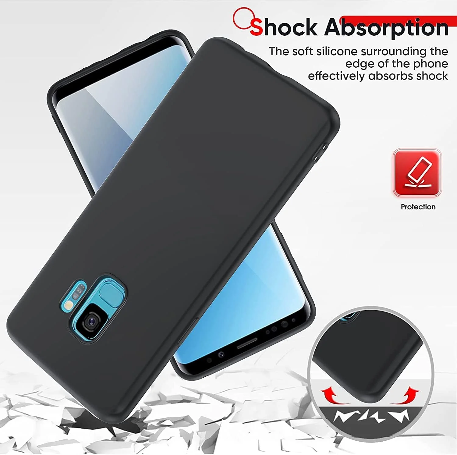 قاب گوشی سامسونگ گلکسی اس 9، باریک، TPU نرم، فوق العاده نازک، پوشش مات، سازگار با سامسونگ گلکسی اس 9 (مشکی) قاب گوشی سامسونگ گلکسی اس 9، باریک، TPU نرم، فوق العاده نازک، پوشش مات، سازگار با سامسونگ گلکسی اس 9 (مشکی)