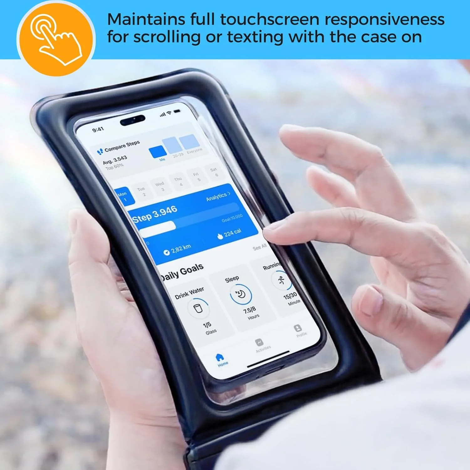 کیف ضد آب شناور ProCase برای گوشی، کیف خشک زیر آب برای آیفون 17 16 15 14 13 12 11 پرو مکس ایر XS XR X، گلکسی S23 S22 Ultra تا 7.0 اینچ - بسته 2 عددی، مشکی کیف ضد آب شناور ProCase برای گوشی، کیف خشک زیر آب برای آیفون 17 16 15 14 13 12 11 پرو مکس ایر XS XR X، گلکسی S23 S22 Ultra تا 7.0 اینچ - بسته 2 عددی، مشکی