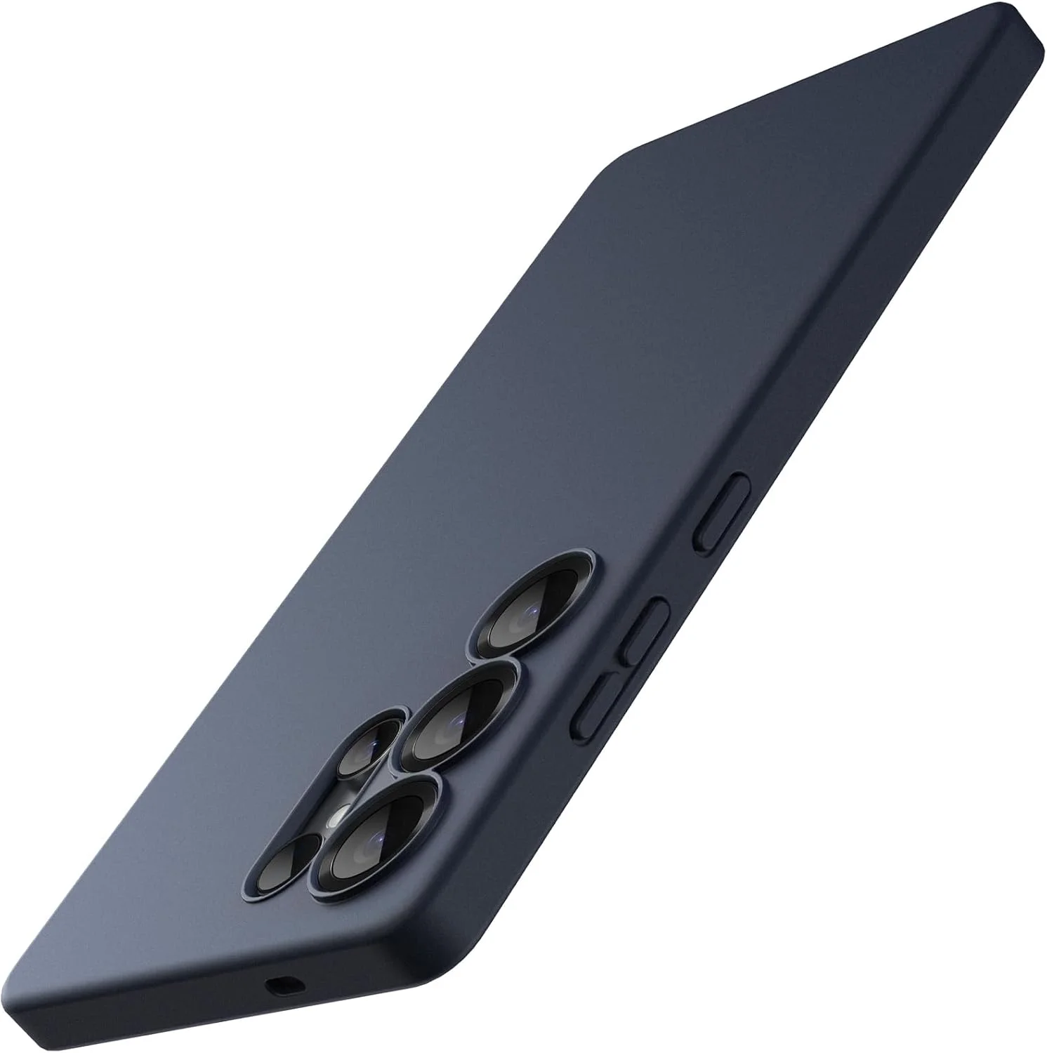 کاور محافظ باریک JETech برای گوشی سامسونگ گلکسی S25 Ultra 5G، محافظت کامل لنز دوربین، کاور محافظ نازک TPU نرم با پوشش مات، ضد ضربه (آبی تیره)