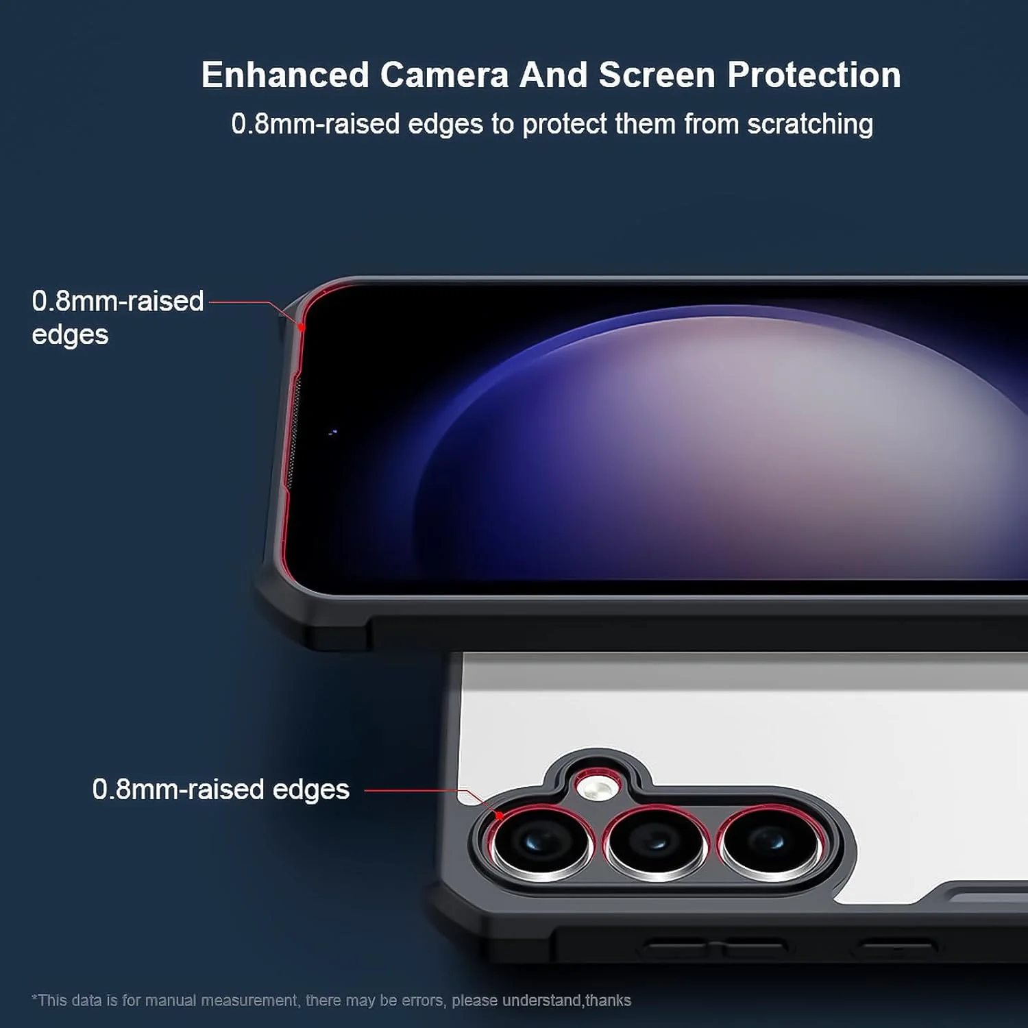 قاب محافظ گوشی سامسونگ گلکسی A55، محافظ لنز دوربین، کاور پشتی گوشی موبایل TPU ضد ضربه با بالشتک هوا، ضد زردی، باریک و محافظ (مشکی شفاف) قاب محافظ گوشی سامسونگ گلکسی A55، محافظ لنز دوربین، کاور پشتی گوشی موبایل TPU ضد ضربه با بالشتک هوا، ضد زردی، باریک و محافظ (مشکی شفاف)