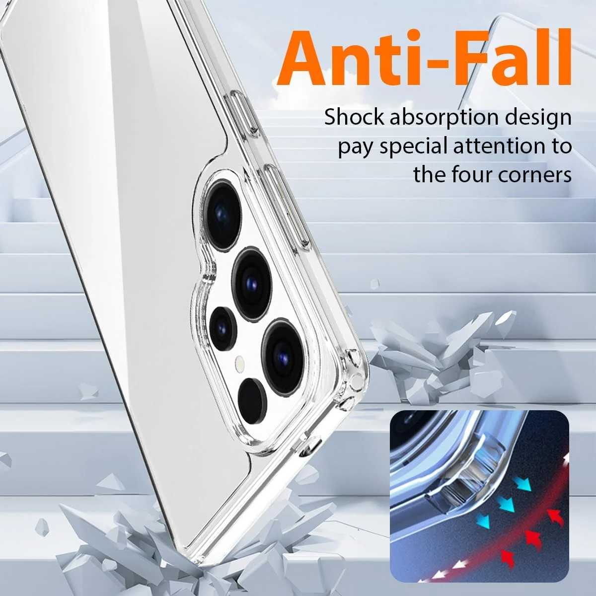 قاب محافظ کریستالی شفاف هیبریدی T Tersely سازگار با سامسونگ گلکسی S25 Ultra - فناوری TPU + پلی کربنات، ضد زردی، قاب محافظ، پوشش ضربه گیر مقاوم در برابر ضربه قاب محافظ کریستالی شفاف هیبریدی T Tersely سازگار با سامسونگ گلکسی S25 Ultra - فناوری TPU + پلی کربنات، ضد زردی، قاب محافظ، پوشش ضربه گیر مقاوم در برابر ضربه