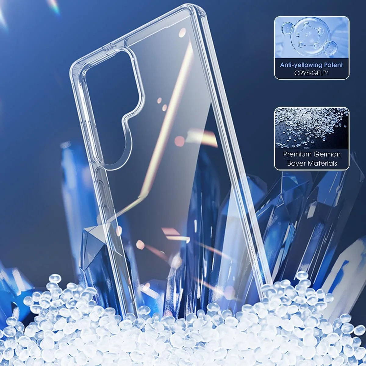 قاب محافظ کریستالی شفاف هیبریدی T Tersely سازگار با سامسونگ گلکسی S25 Ultra - فناوری TPU + پلی کربنات، ضد زردی، قاب محافظ، پوشش ضربه گیر مقاوم در برابر ضربه قاب محافظ کریستالی شفاف هیبریدی T Tersely سازگار با سامسونگ گلکسی S25 Ultra - فناوری TPU + پلی کربنات، ضد زردی، قاب محافظ، پوشش ضربه گیر مقاوم در برابر ضربه