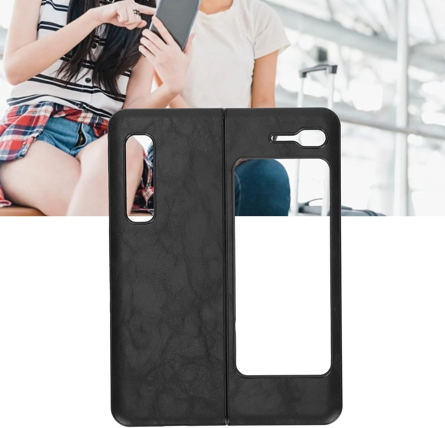 کاور ضد ضربه برای گوشی سامسونگ زد فولد 1، طراحی حرفه ای، کیف چرمی سبک وزن با ظاهری نفیس برای تلفن همراه، مناسب هدیه به دوستان (مشکی) کاور ضد ضربه برای گوشی سامسونگ زد فولد 1، طراحی حرفه ای، کیف چرمی سبک وزن با ظاهری نفیس برای تلفن همراه، مناسب هدیه به دوستان (مشکی)