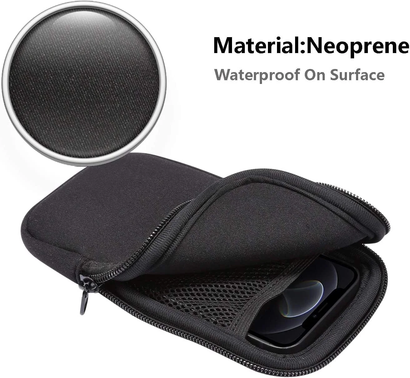 کیف کمری گوشی موبایل TERRIFI، کیف گوشی هوشمند تا 7 اینچ، روکش نئوپرن، کیف موبایل جهانی با طراحی زیپ - مشکی کیف کمری گوشی موبایل TERRIFI، کیف گوشی هوشمند تا 7 اینچ، روکش نئوپرن، کیف موبایل جهانی با طراحی زیپ - مشکی