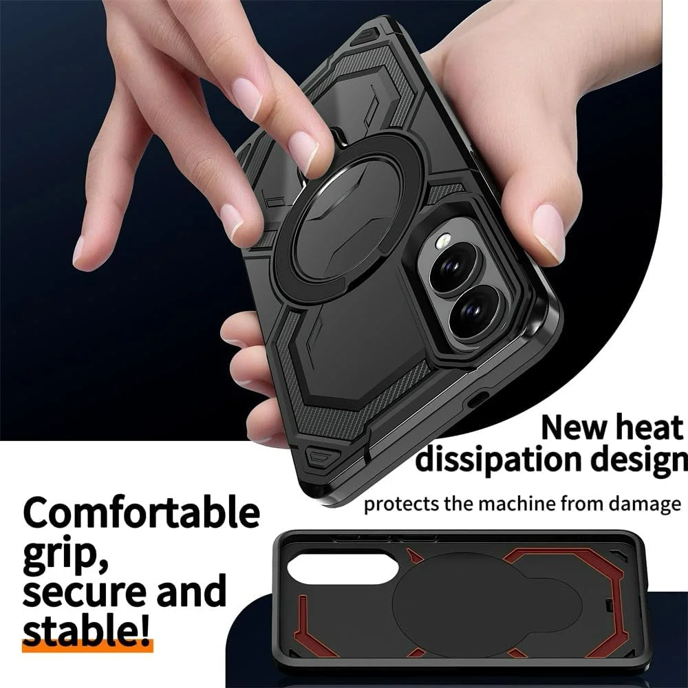 قاب محافظ گوشی سامسونگ گلکسی S25 Edge/S25 Ultra، کاور محافظ ضد ضربه 2 در 1 با پایه چرخان 360 درجه، طراحی زره پوش جنگجوی مکانیکی (فوق العاده مقاوم، ضد خش) قاب محافظ گوشی سامسونگ گلکسی S25 Edge/S25 Ultra، کاور محافظ ضد ضربه 2 در 1 با پایه چرخان 360 درجه، طراحی زره پوش جنگجوی مکانیکی (فوق العاده مقاوم، ضد خش)