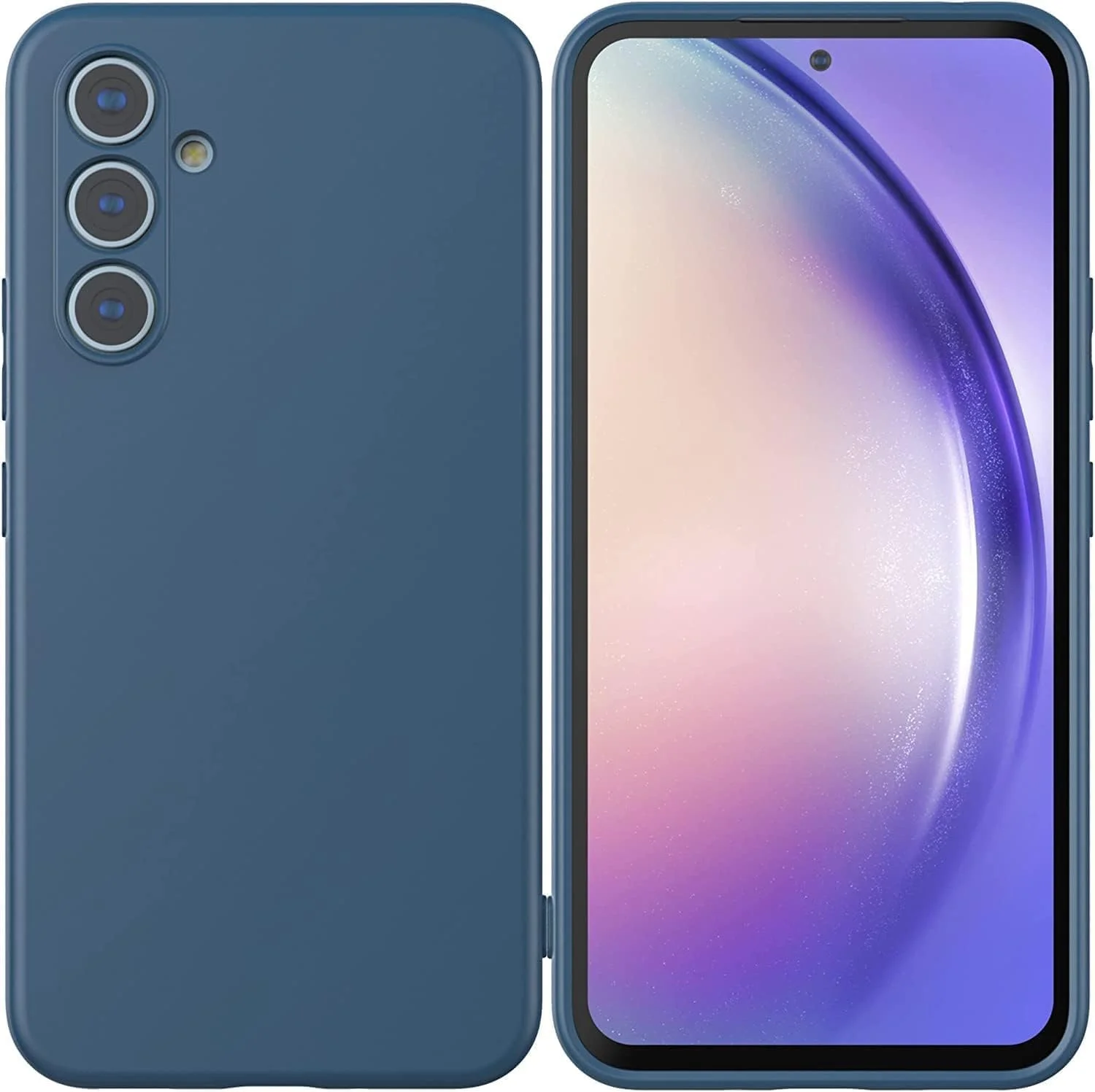 کاور محافظ | سامسونگ گلکسی A54 5G | کاور سیلیکونی | باریک | TPU نرم | سبک وزن | پوشش مات | ضد ضربه | ضد اثر انگشت | برای سامسونگ گلکسی A54 5G | آبی