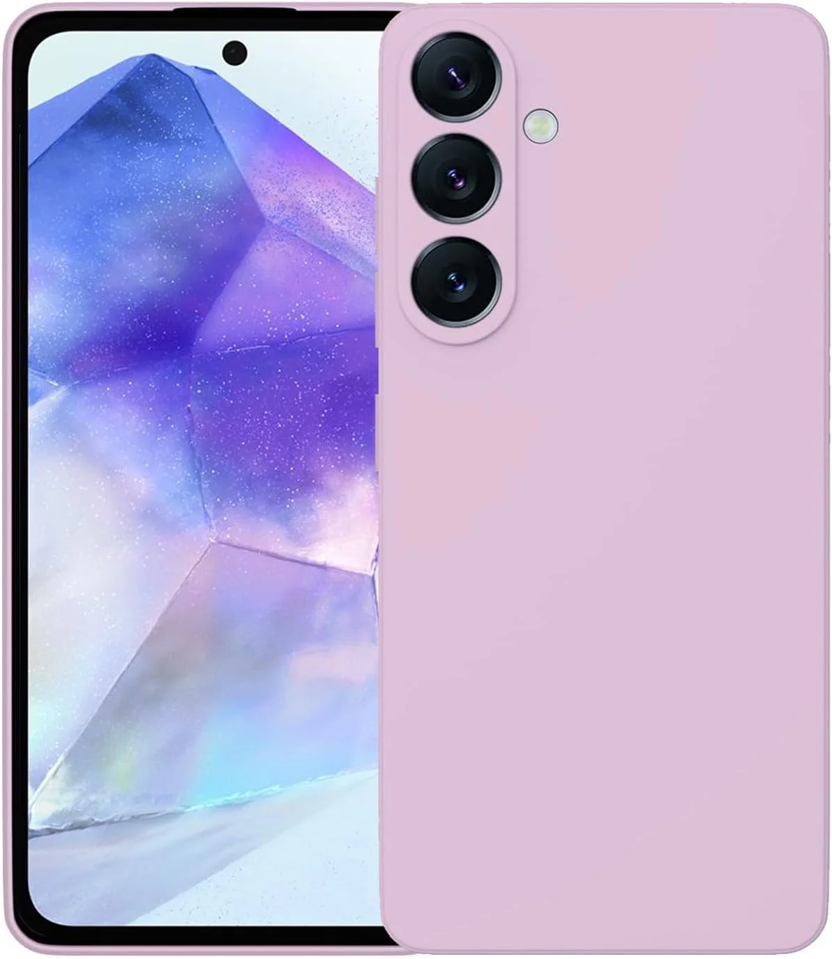 قاب سیلیکونی گوشی سامسونگ گلکسی آ 55 5G، کاور محافظ نرم (بنفش روشن، آ 55 5G)