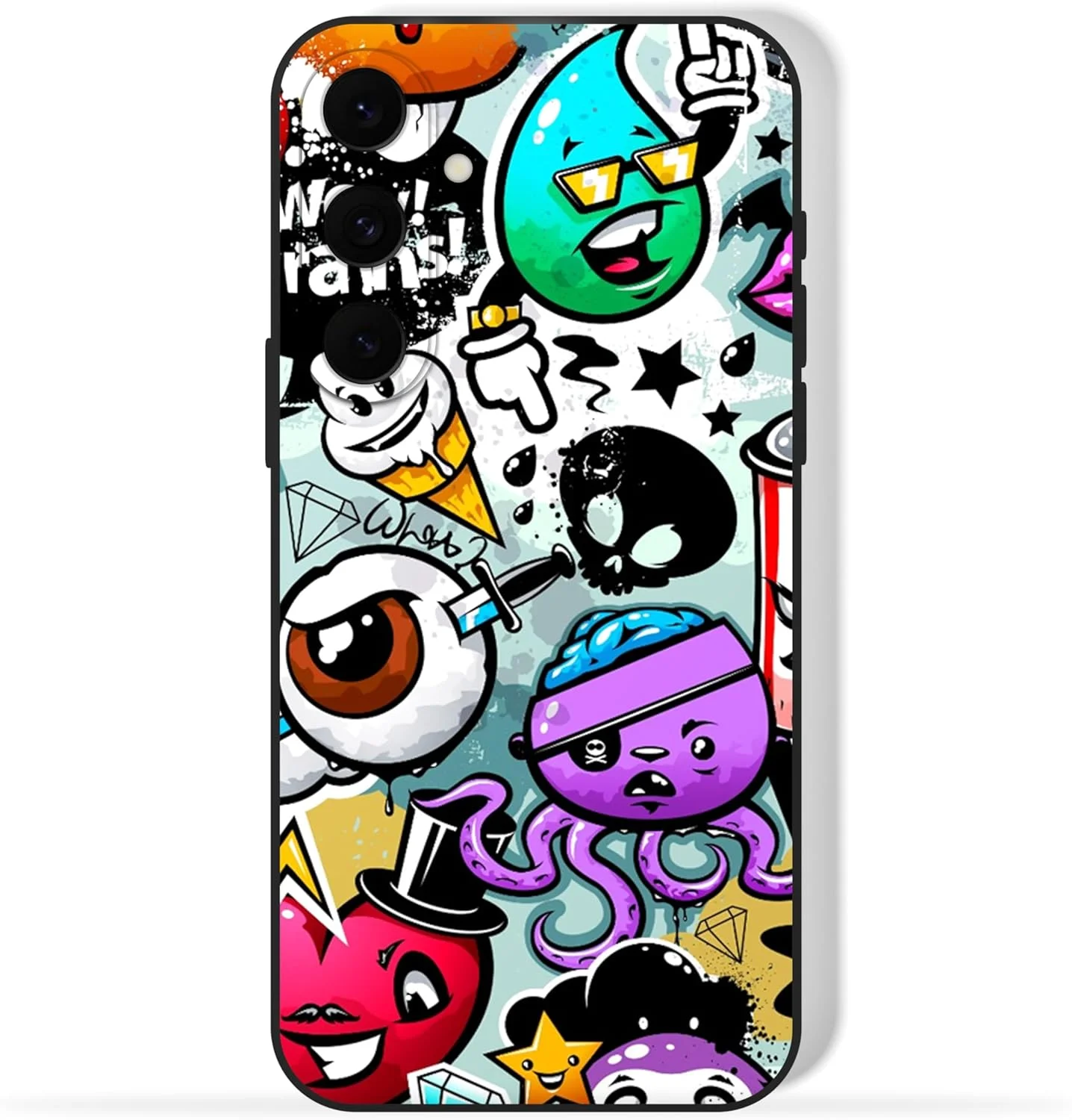 کاور محافظ پشتی گوشی موبایل TPU سازگار با مدل Samsung Galaxy S24 FE با طرح شخصیت های عجیب