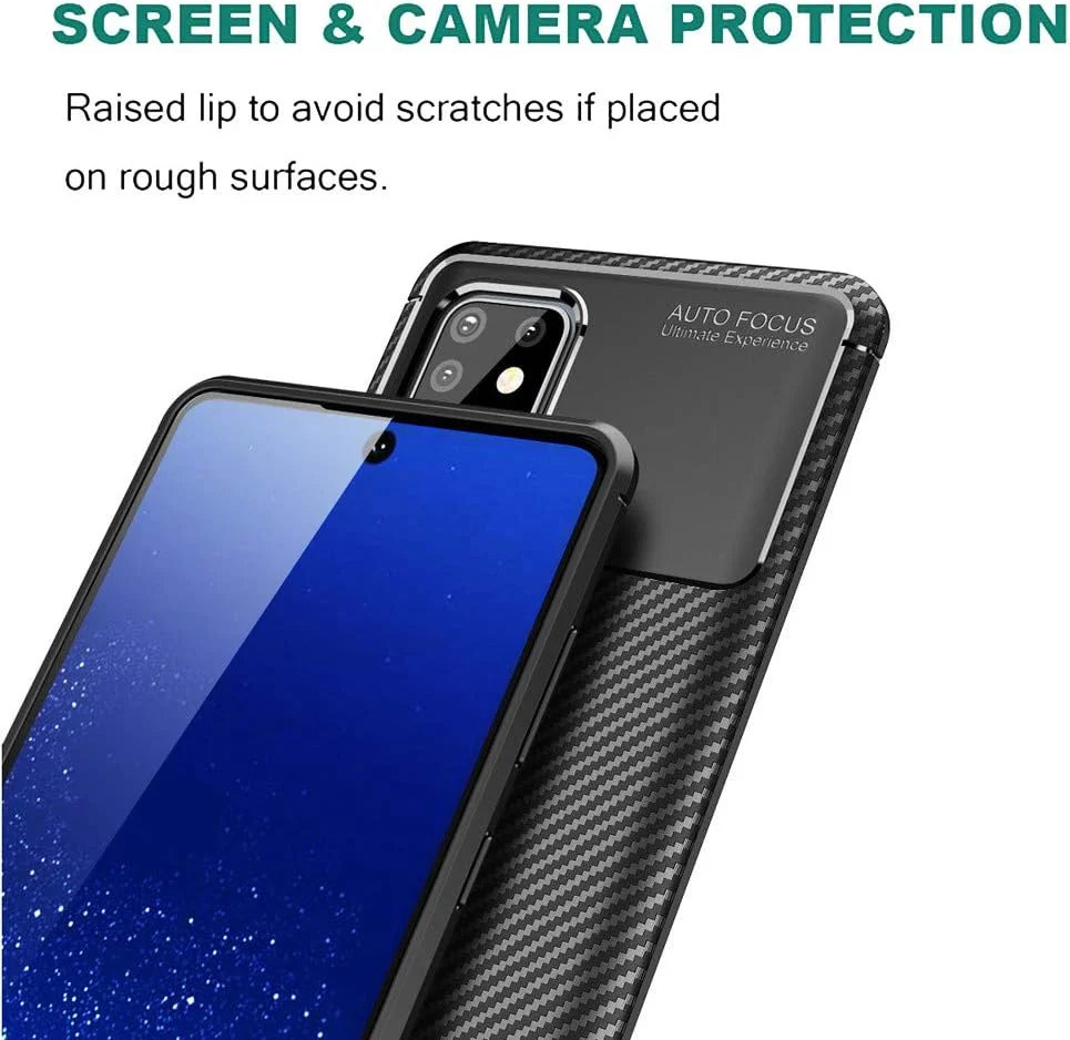 قاب گوشی برای سامسونگ گلکسی نوت 10 لایت به همراه محافظ صفحه نمایش شیشه ای و لوازم جانبی موبایل، باریک، مقاوم، سیلیکونی TPU نرم با فیبر کربن، مناسب برای گلکسی A81، گلکسی M60S، N770F، مشکی قاب گوشی برای سامسونگ گلکسی نوت 10 لایت به همراه محافظ صفحه نمایش شیشه ای و لوازم جانبی موبایل، باریک، مقاوم، سیلیکونی TPU نرم با فیبر کربن، مناسب برای گلکسی A81، گلکسی M60S، N770F، مشکی