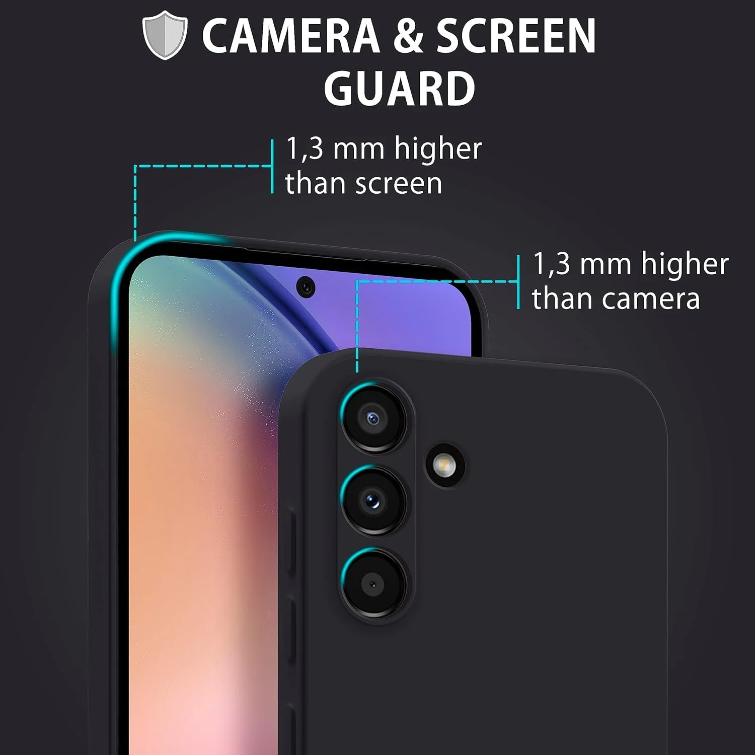 کاور محافظ گوشی سامسونگ گلکسی M55، کاور نرم با سطح مات [فوق العاده نازک] [مقاوم در برابر خراش] کاور محافظ TPU نرم برای گوشی موبایل گلکسی M55 5G - مشکی