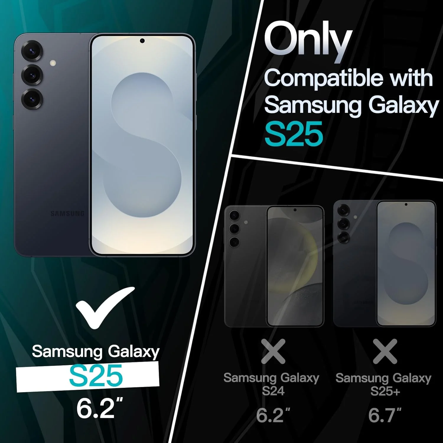 کاور محافظ باریک JETech برای گوشی سامسونگ گلکسی S25 5G، محافظت کامل لنز دوربین، کاور محافظ نازک TPU نرم با پوشش مات، ضد ضربه (سبز نیمه شب) کاور محافظ باریک JETech برای گوشی سامسونگ گلکسی S25 5G، محافظت کامل لنز دوربین، کاور محافظ نازک TPU نرم با پوشش مات، ضد ضربه (سبز نیمه شب)